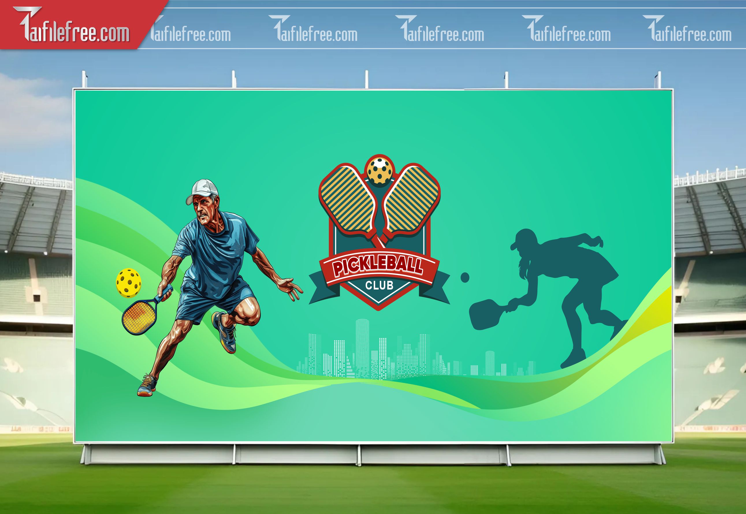 Mẫu Background Thể Thao Pickleball Sinh Động, Ấn Tượng_TTK137