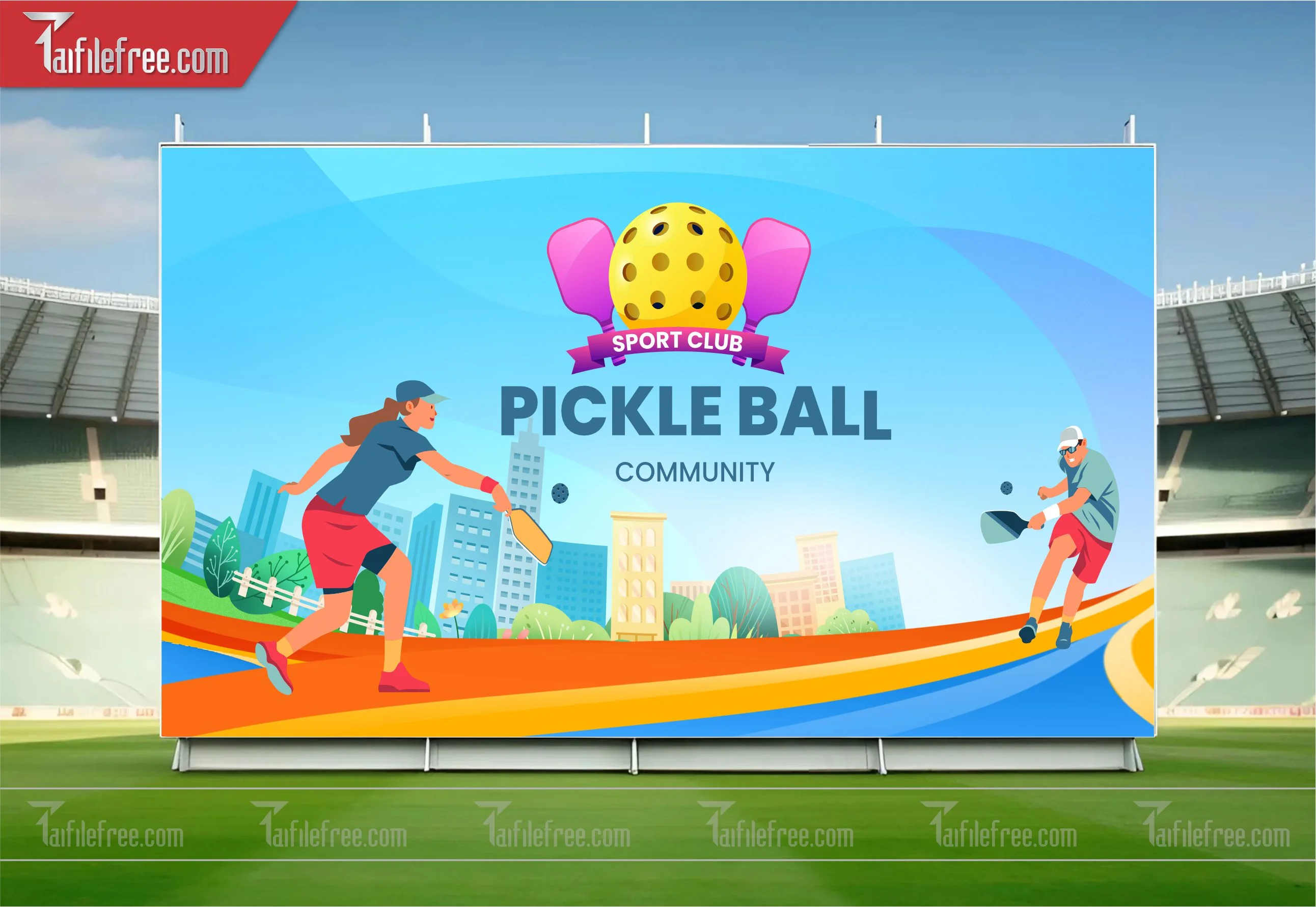 Mẫu Background Thể Thao Pickcleball Năng Động Ấn Tượng TTK14