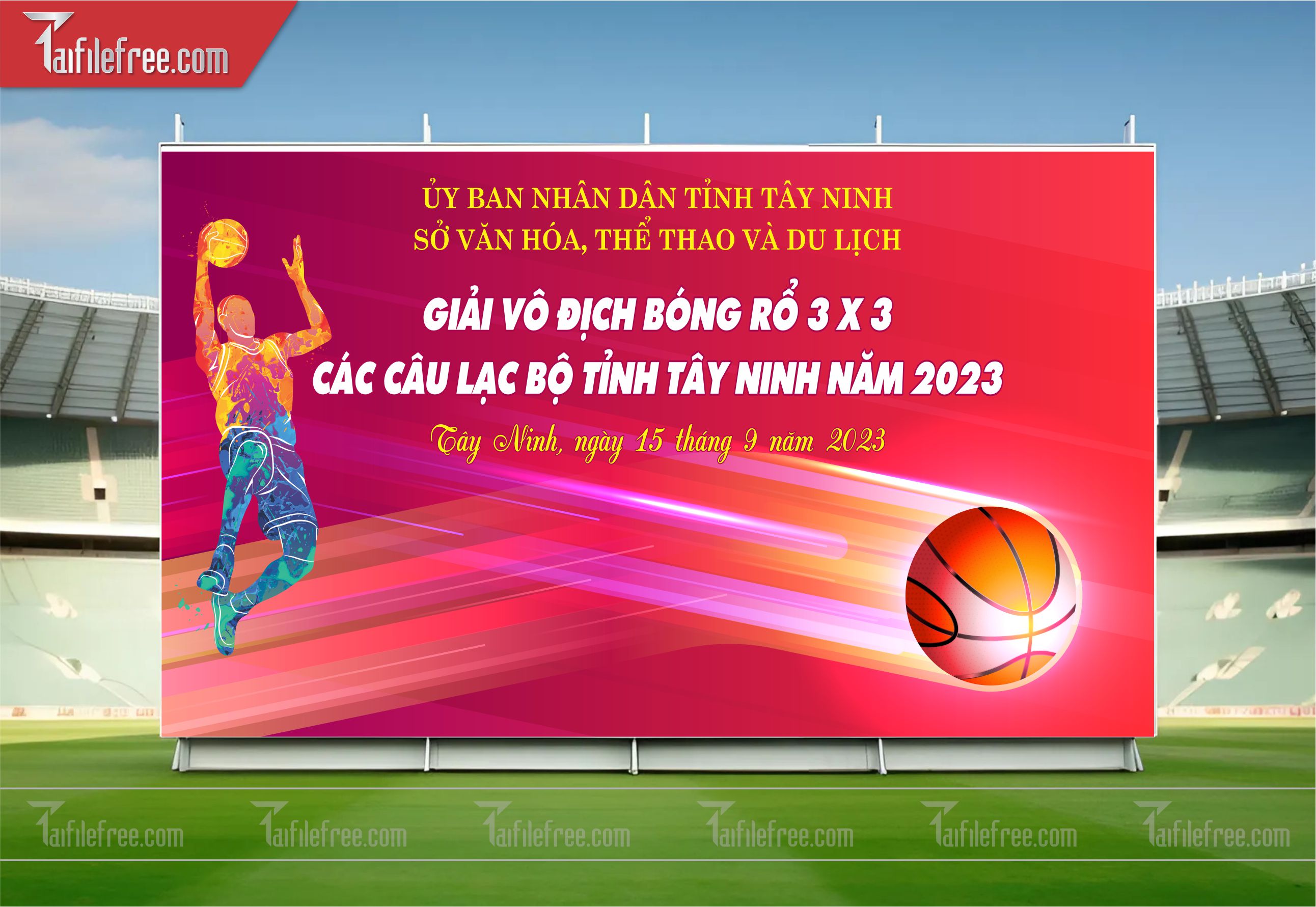 Mẫu Background Thể Thao Bóng Chuyền Năng Động Ấn Tượng TTK15