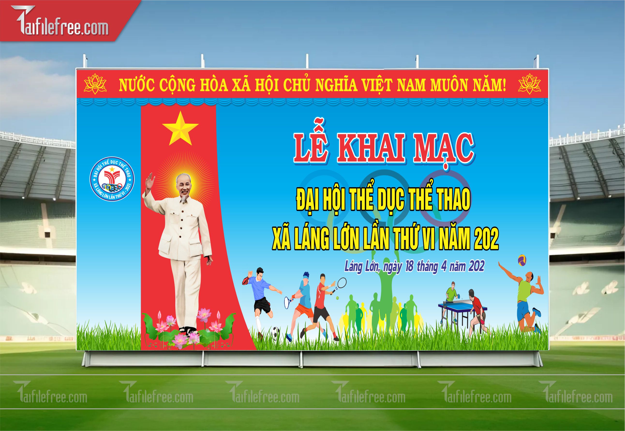 Mẫu Background Thể Thao Bóng Chuyền Năng Động Ấn Tượng TTK20