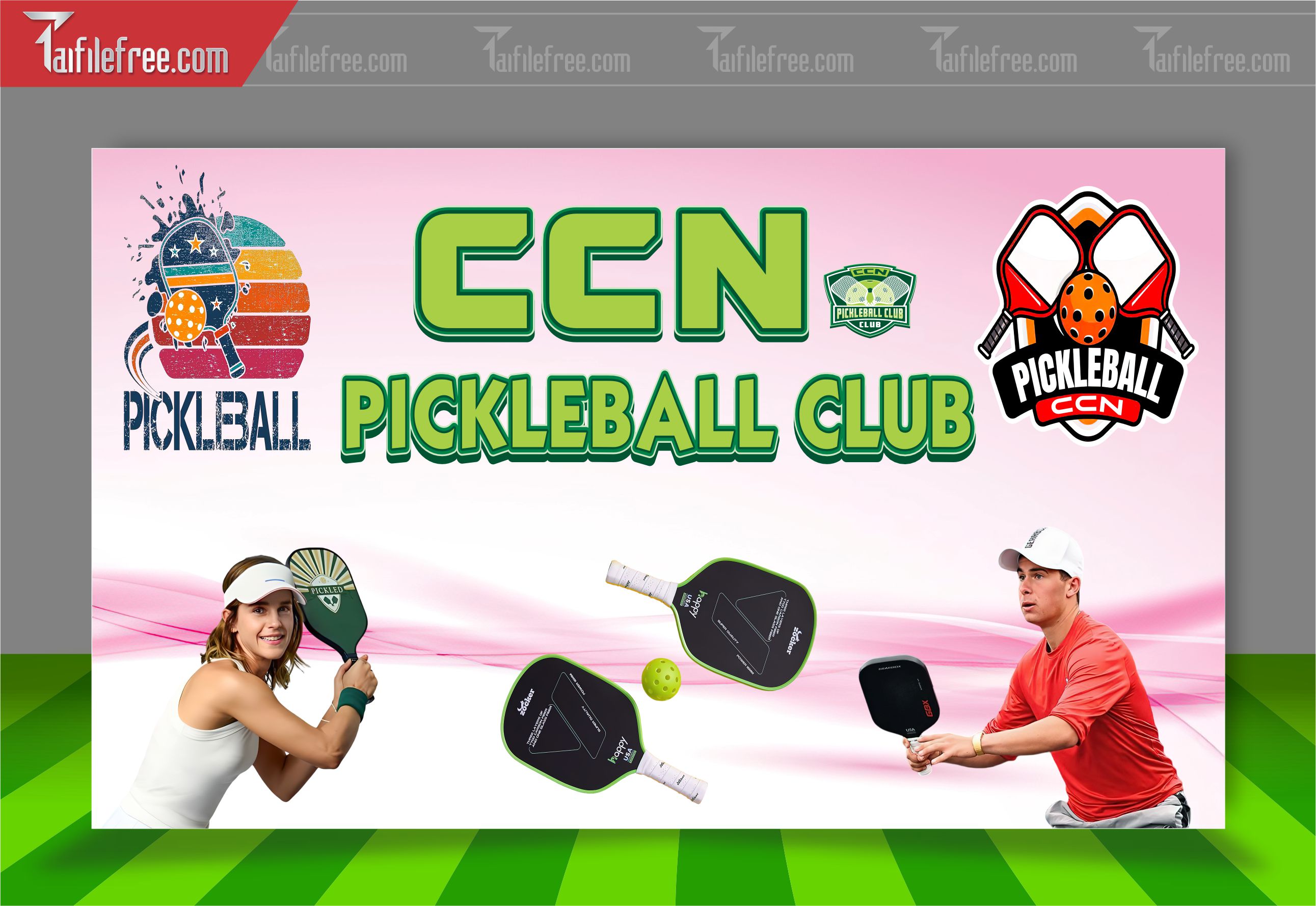 Mẫu Background Thể Thao Pickleball Năng Động Ấn Tượng TTK30