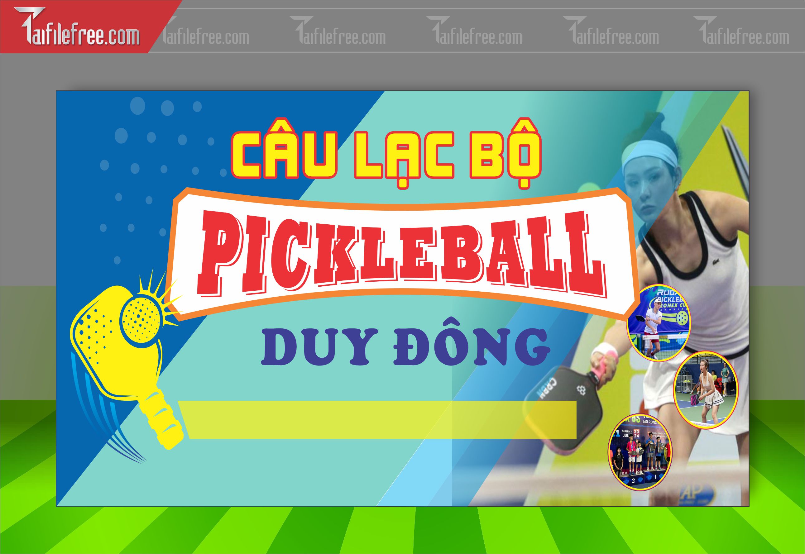 Mẫu Background Thể Thao Pickleball Năng Động Ấn Tượng TTK31