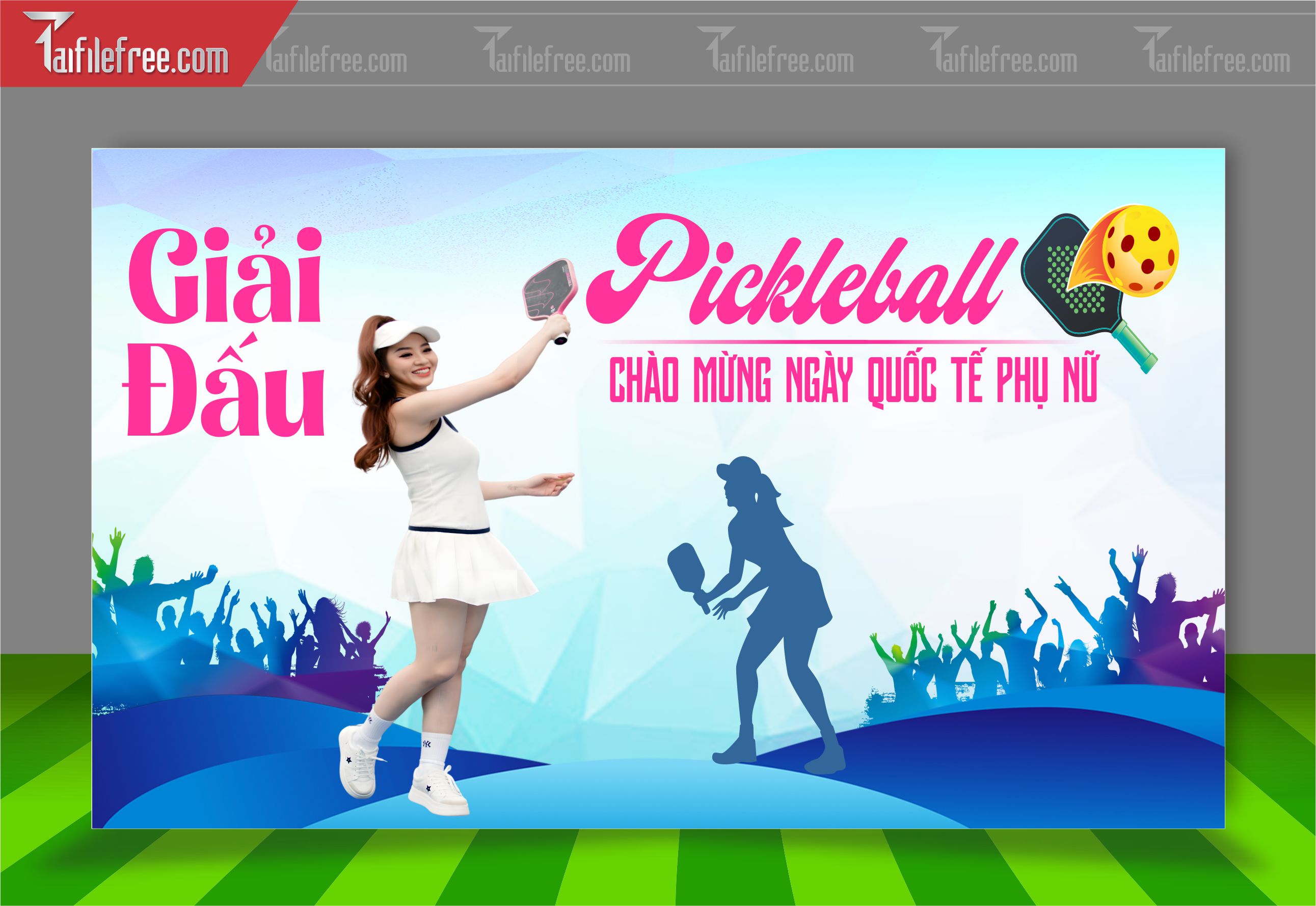 Mẫu Background Thể Thao Pickleball Năng Động Ấn Tượng TTK32