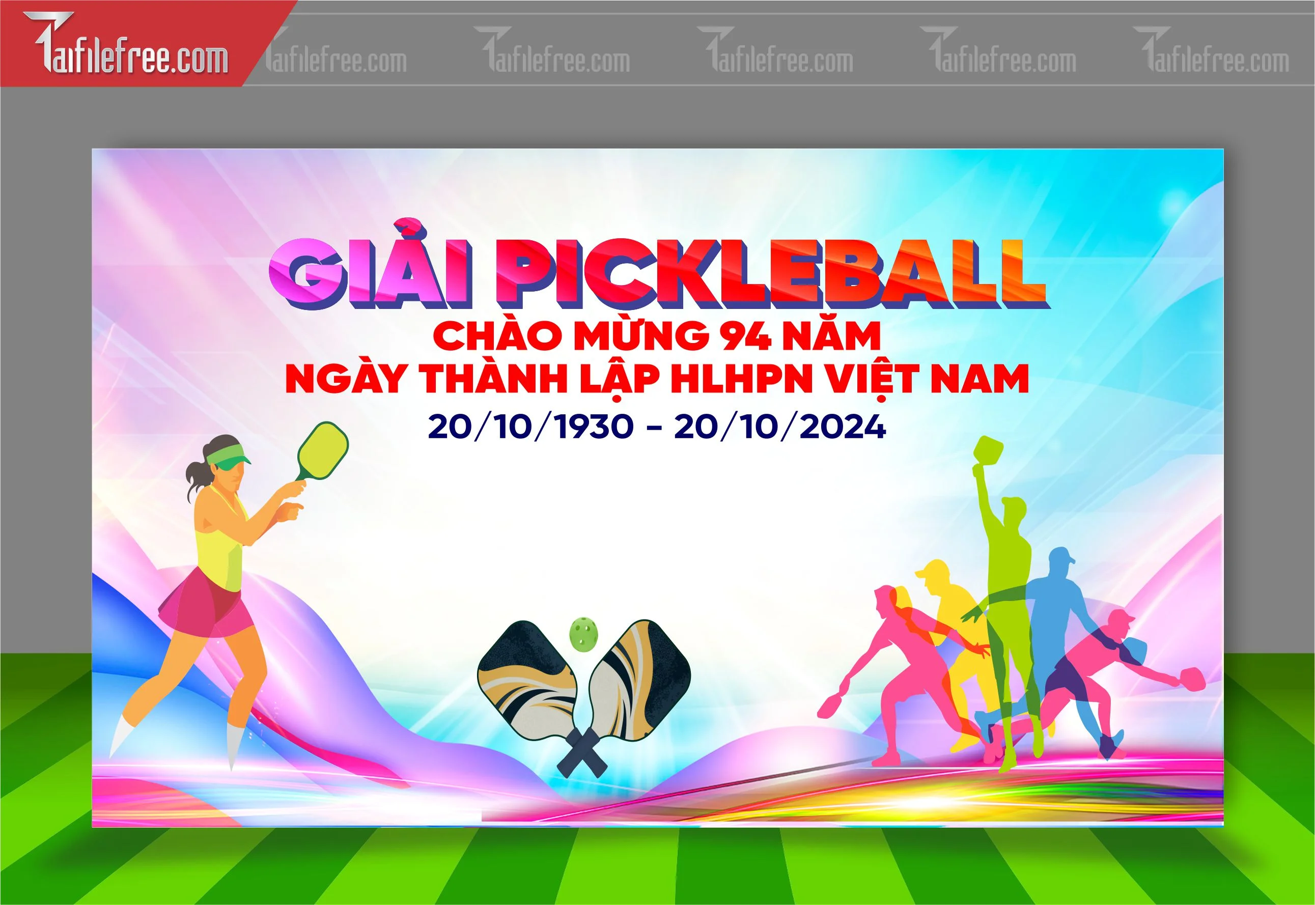 Mẫu Background Thể Thao Pickleball Năng Động Ấn Tượng TTK34