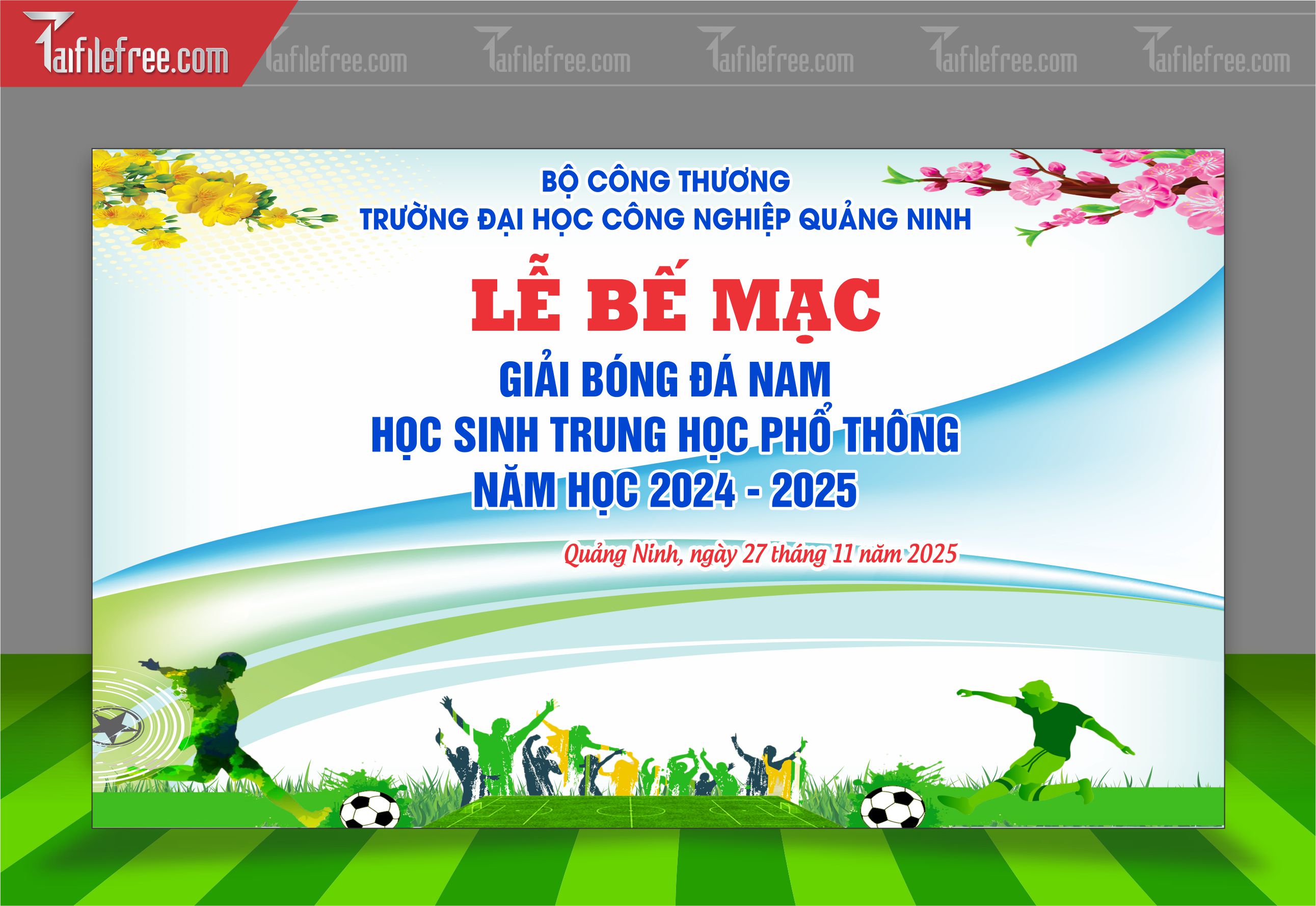 Mẫu Background Thể Thao Bế Mạc Bóng Đá  Động Ấn Tượng TTK46