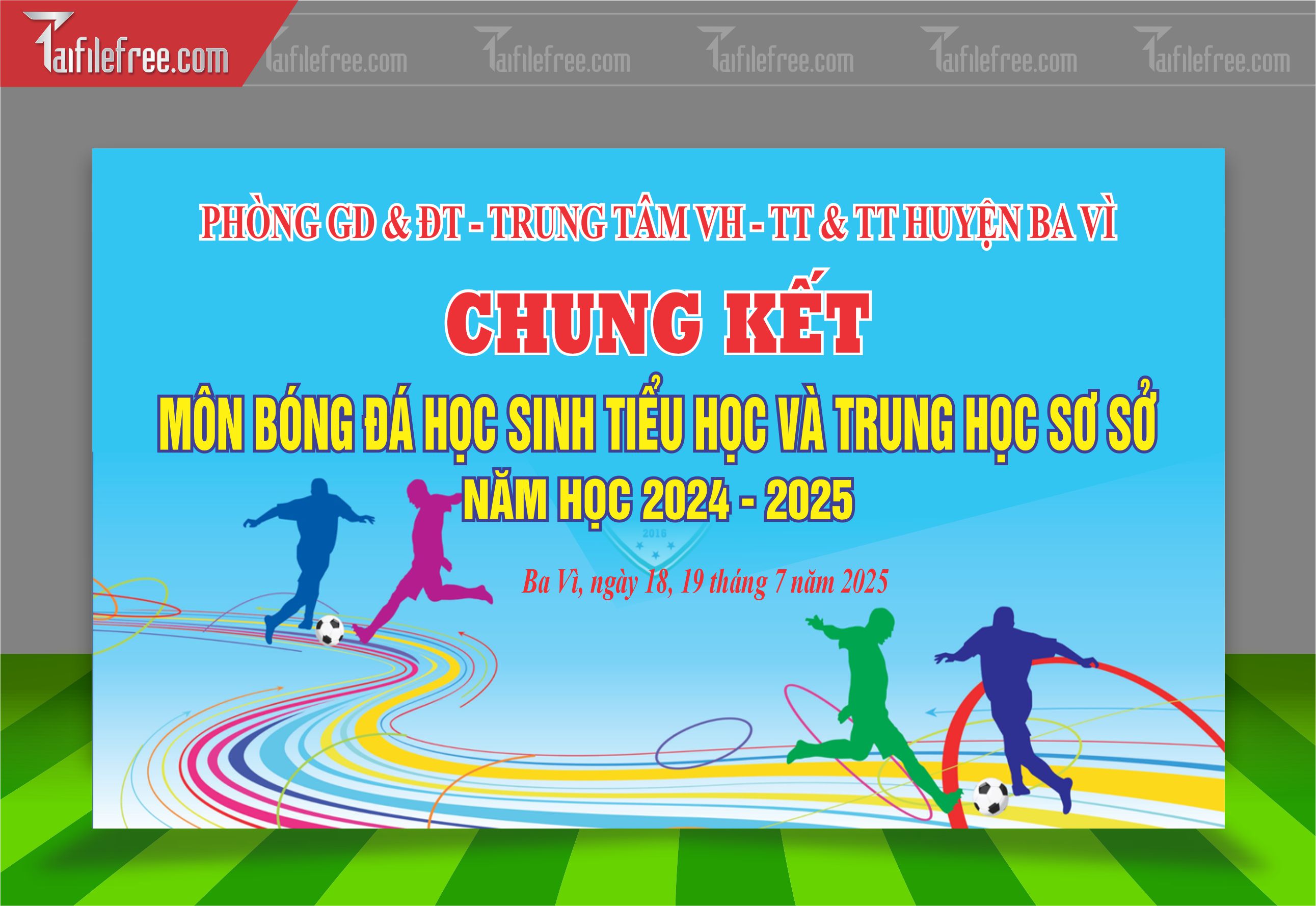 Mẫu Background Thể Thao Bóng Đá Ấn Tượng TTK49