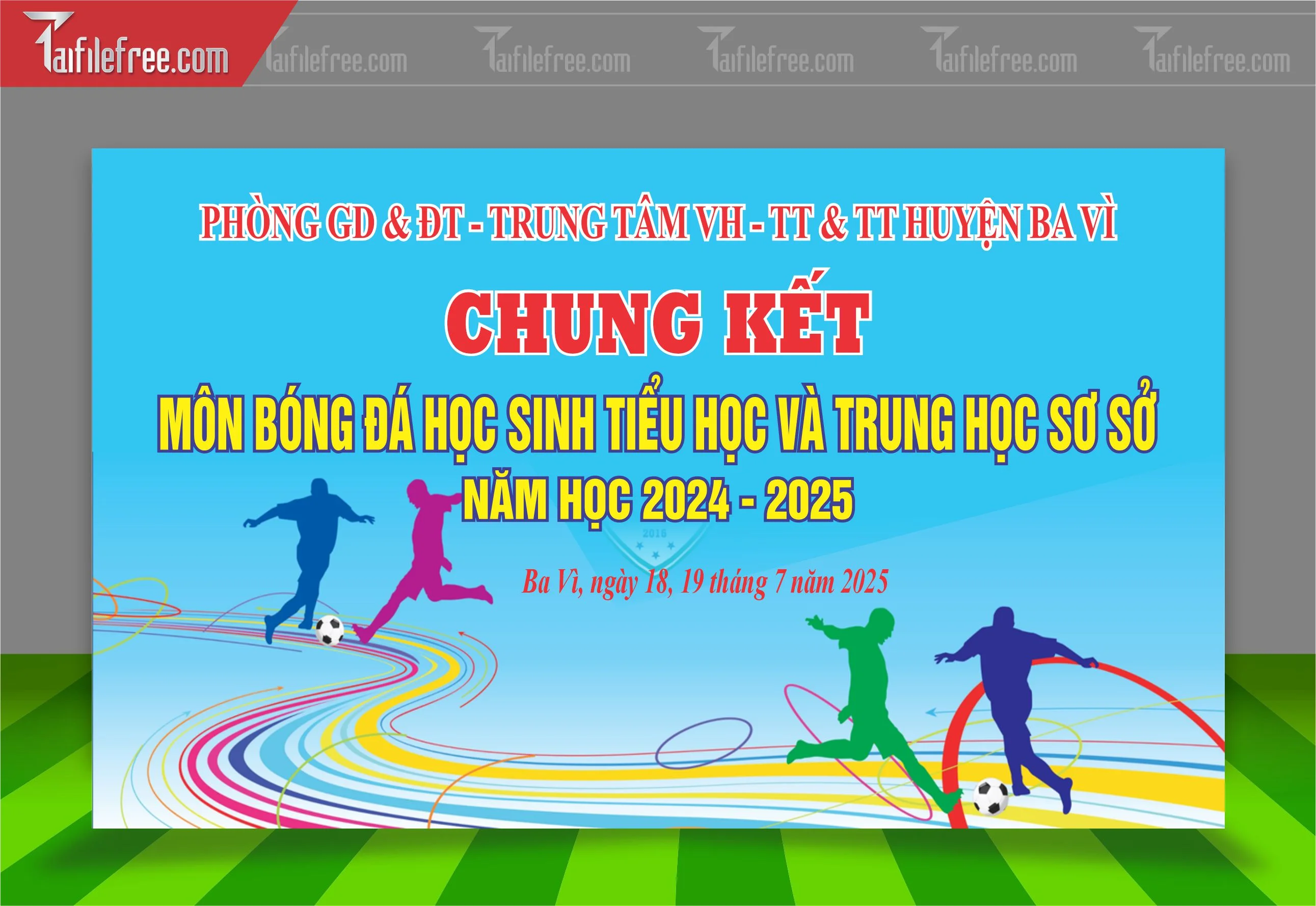 Mẫu Background Thể Thao Bóng Đá Ấn Tượng TTK49