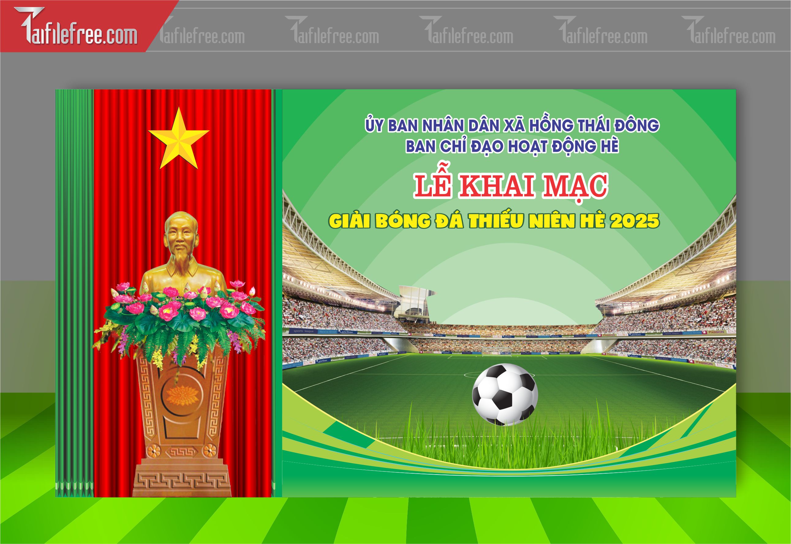 Mẫu Background Thể Thao Bóng Đá Ấn Tượng TTK56