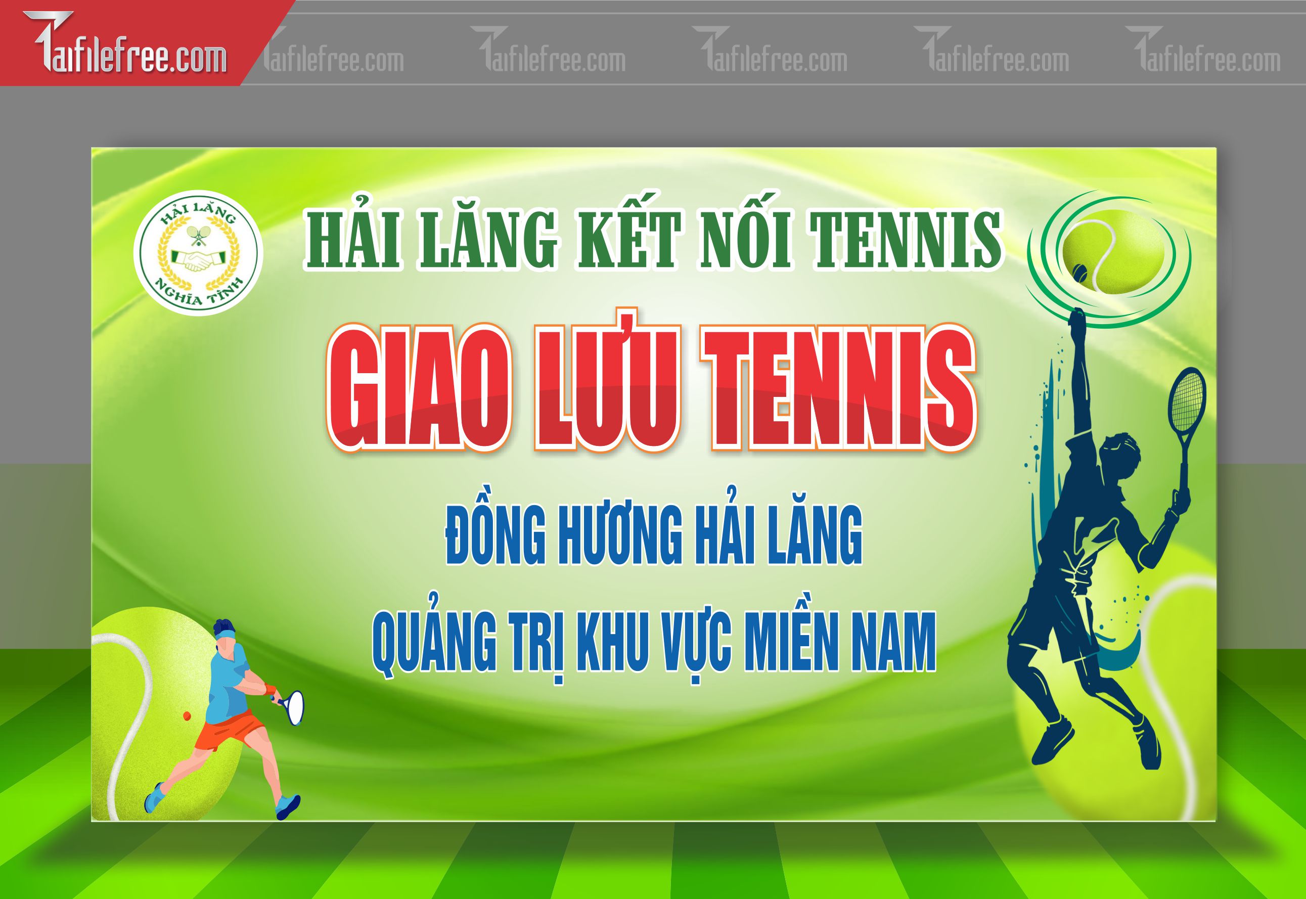 Mẫu Background Thể Thao Giao Lưu Tennis TTK60