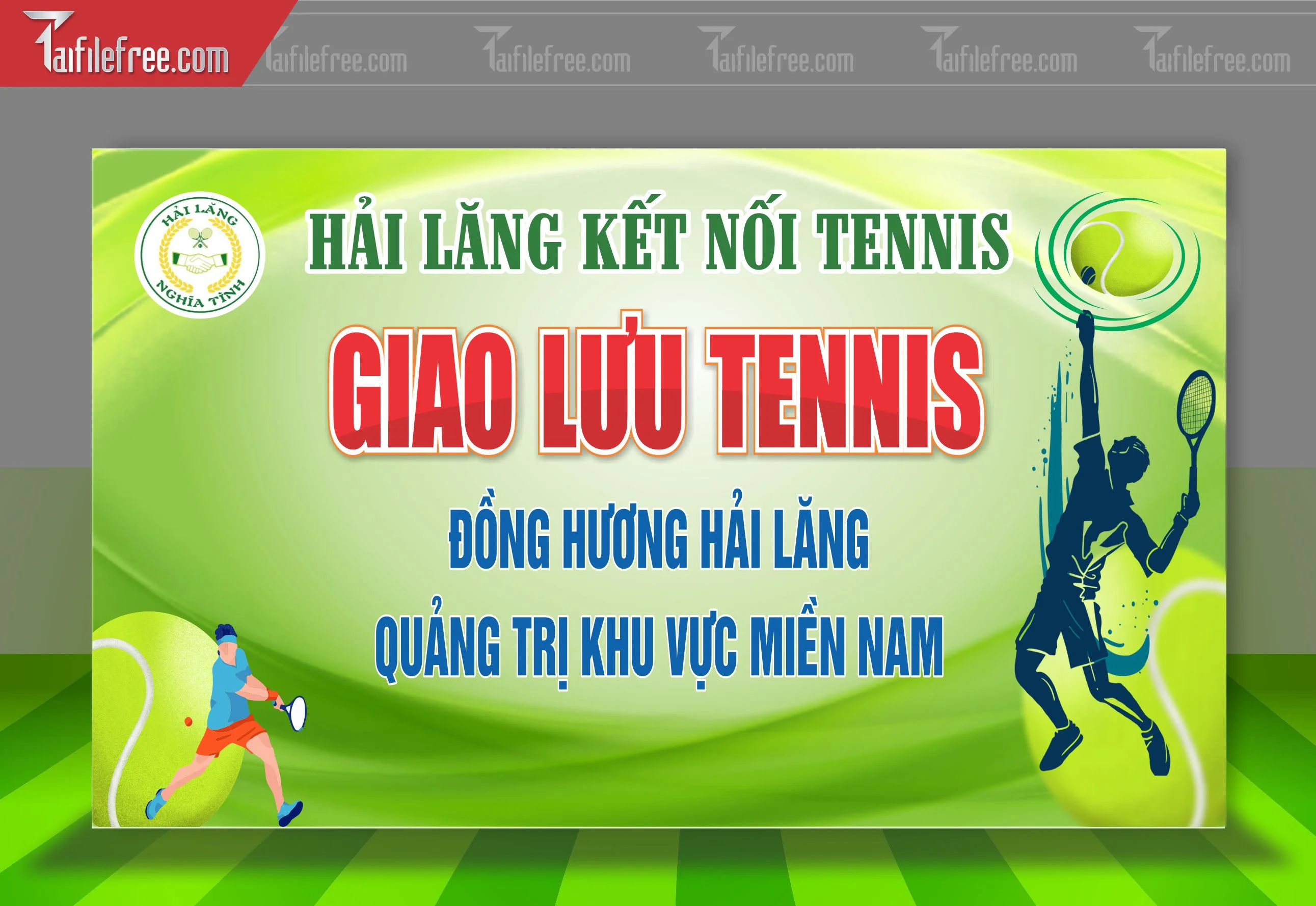 Mẫu Background Thể Thao Giao Lưu Tennis TTK60