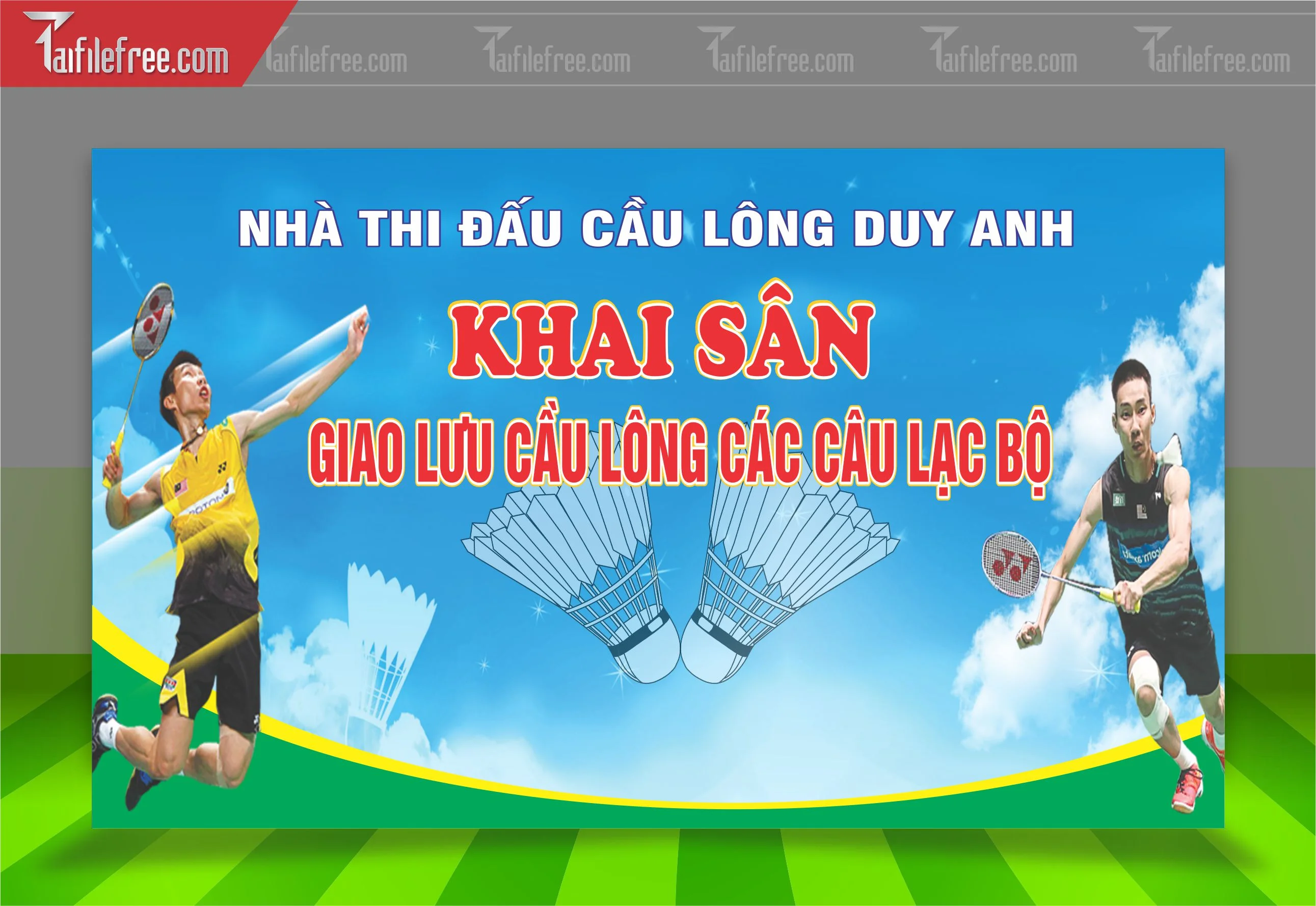 Mẫu Background Thể Thao Cầu Lông Ấn Tượng_TTK63