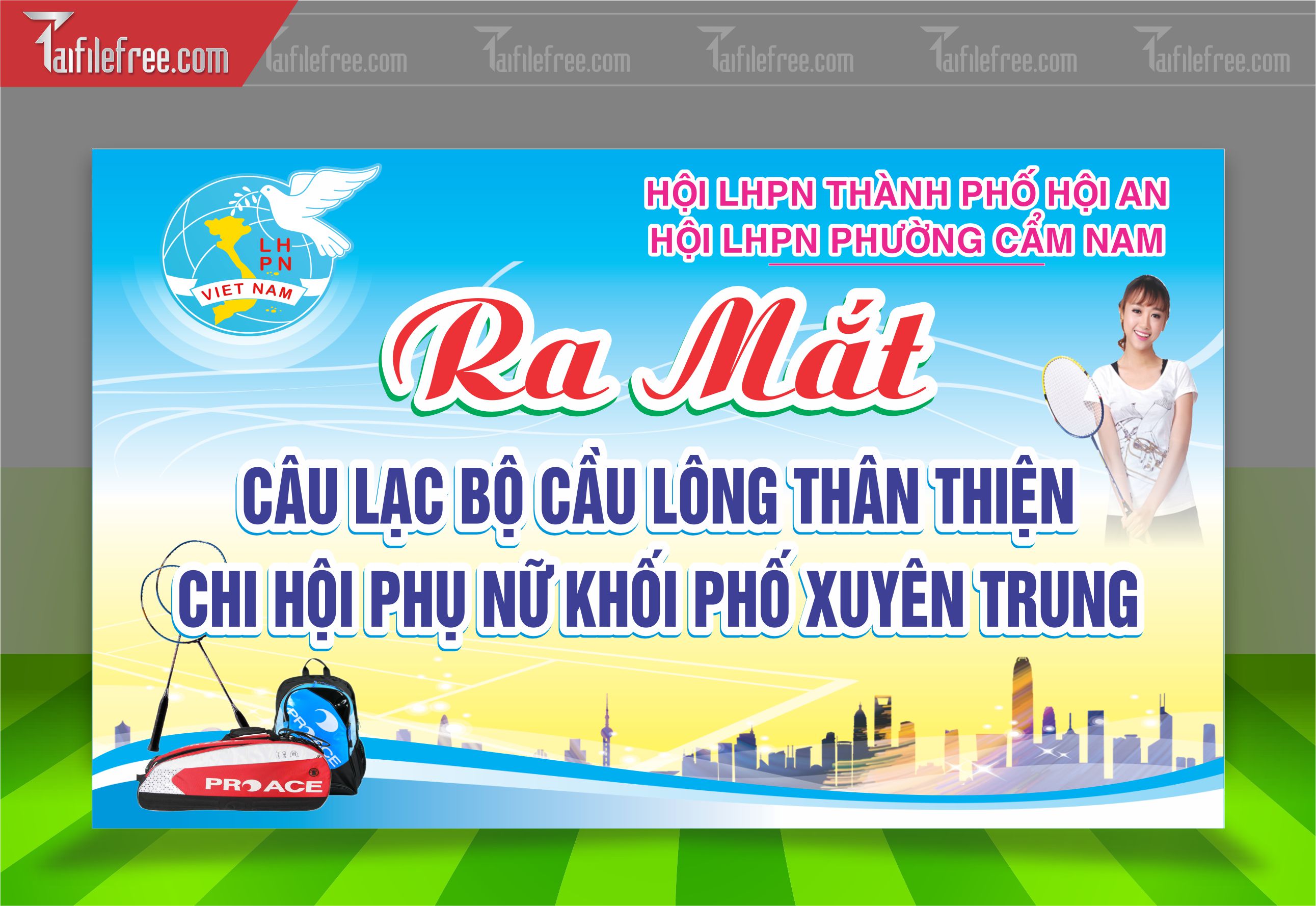 Mẫu Background Thể Thao Cầu Lông Ấn Tượng_TTK64