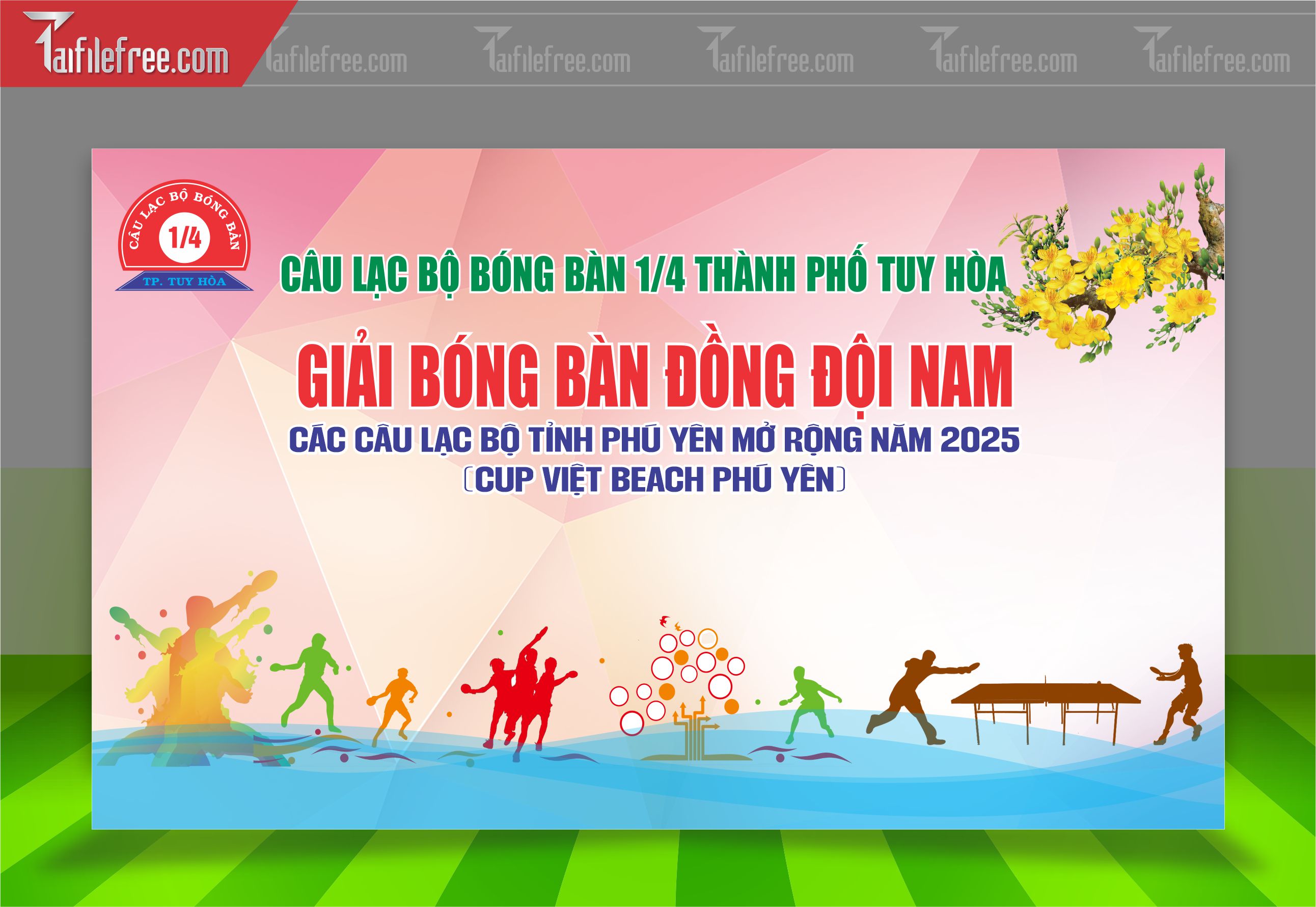 Mẫu Background Thể Thao Bóng Bàn Ấn Tượng_TTK66