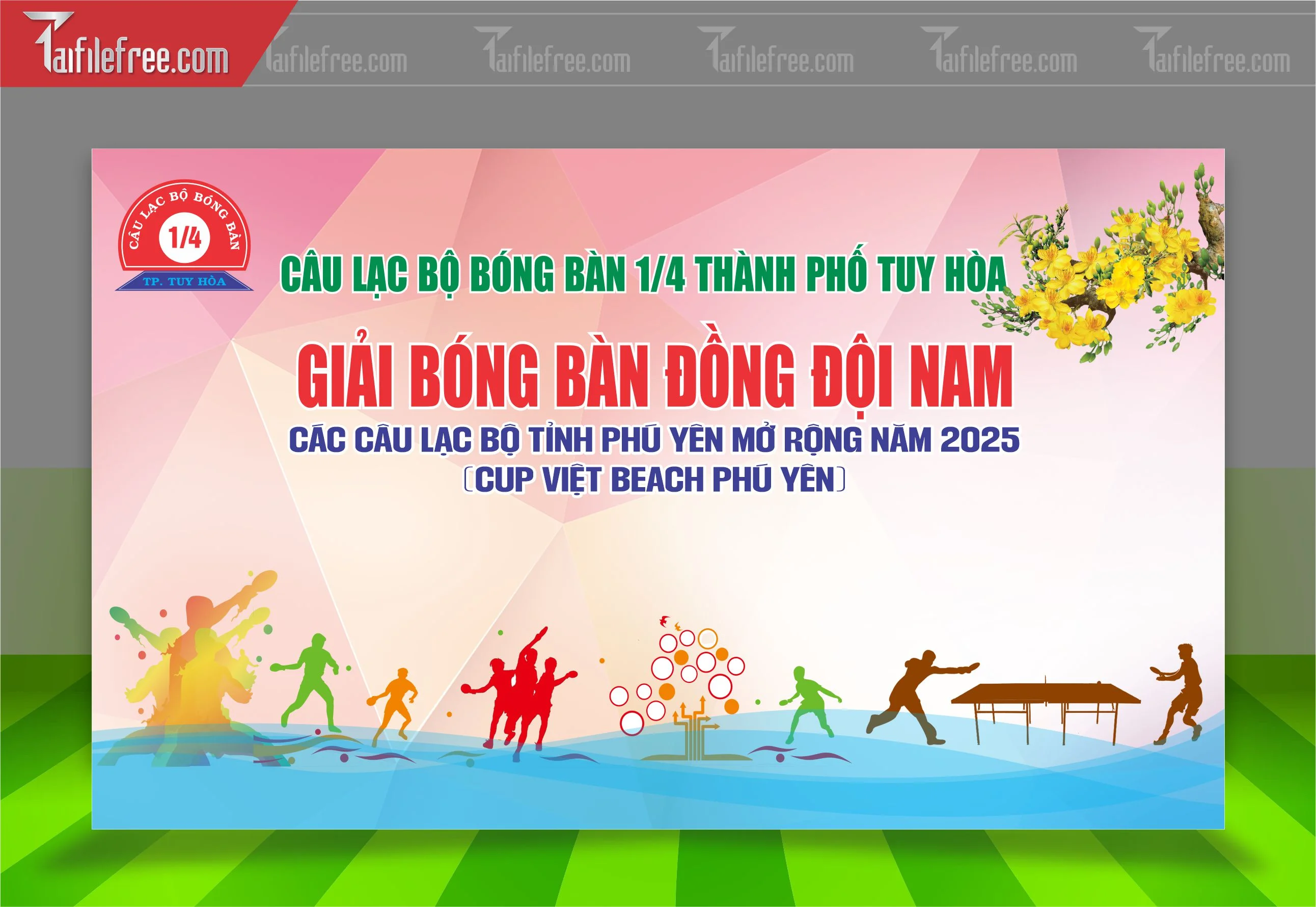 Mẫu Background Thể Thao Bóng Bàn Ấn Tượng_TTK66