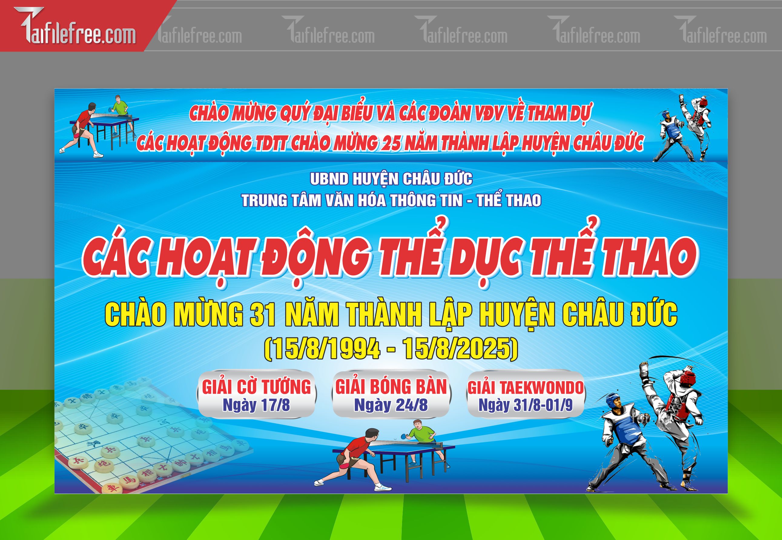 Mẫu Background Thể Thao Ấn Tượng_TTK76
