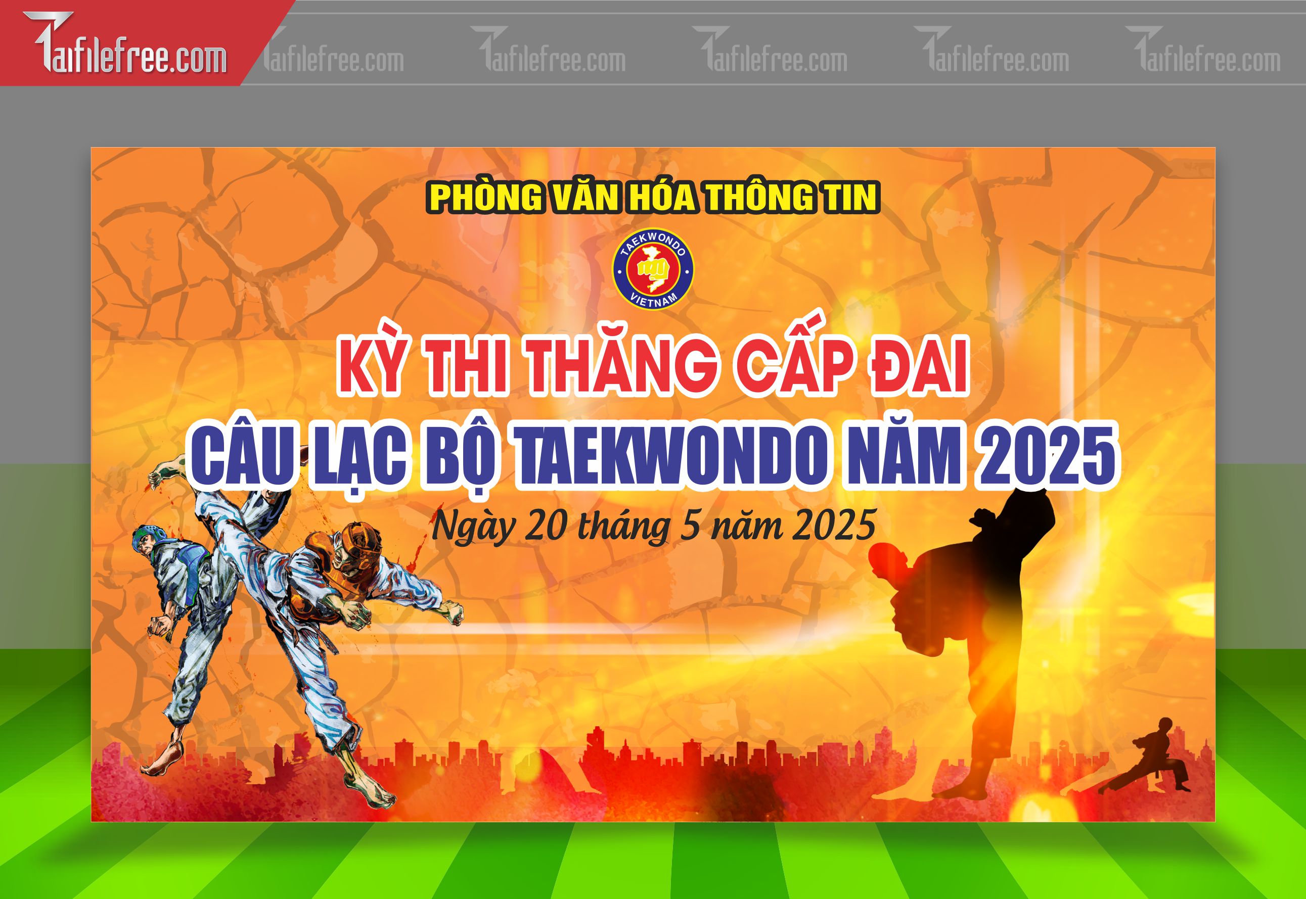 Mẫu Background Thể Thao Taewondo Ấn Tượng_TTK77