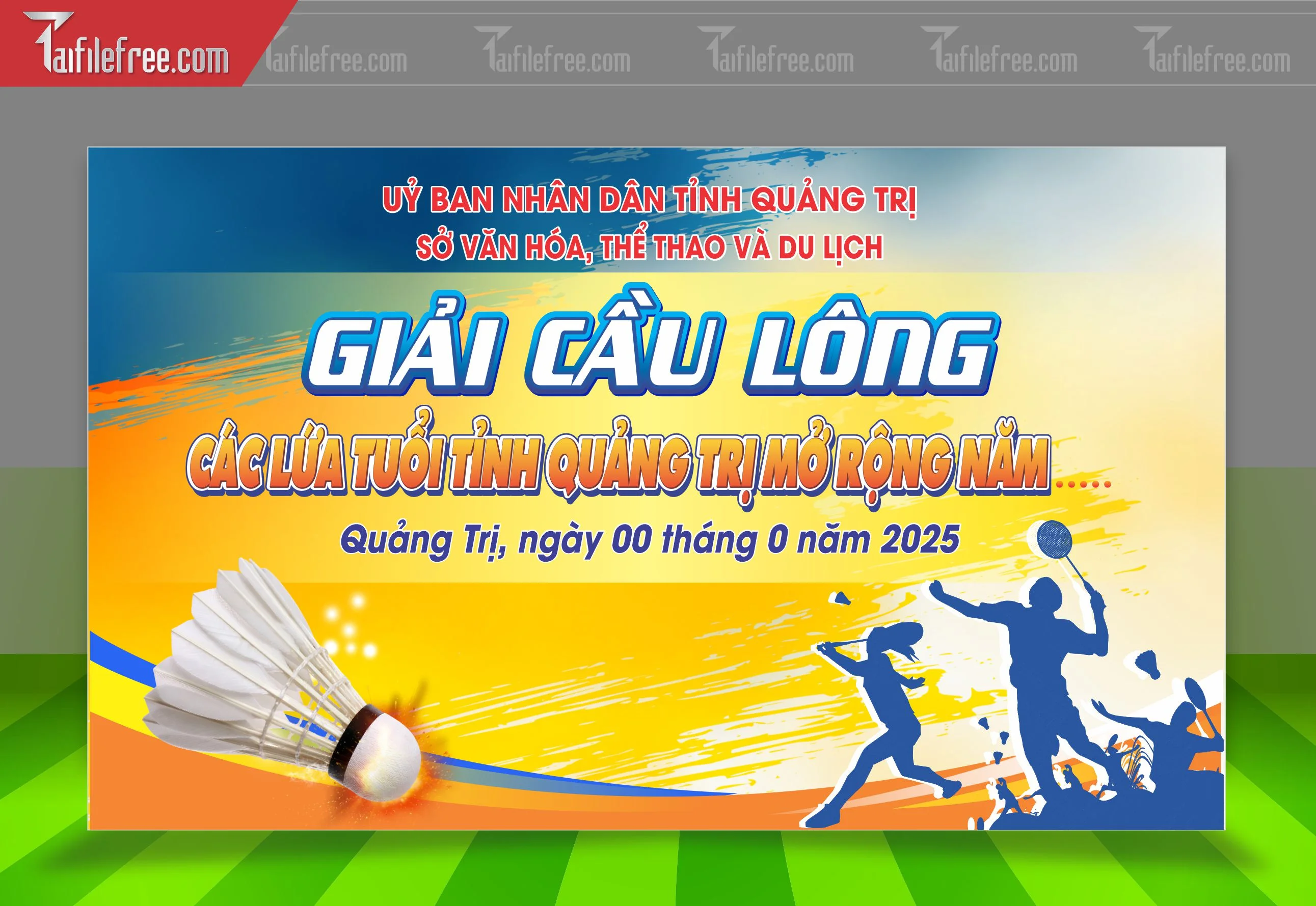 Mẫu Background Thể Thao Giải Cầu Lông Sinh Động, Ấn Tượng_TTK85