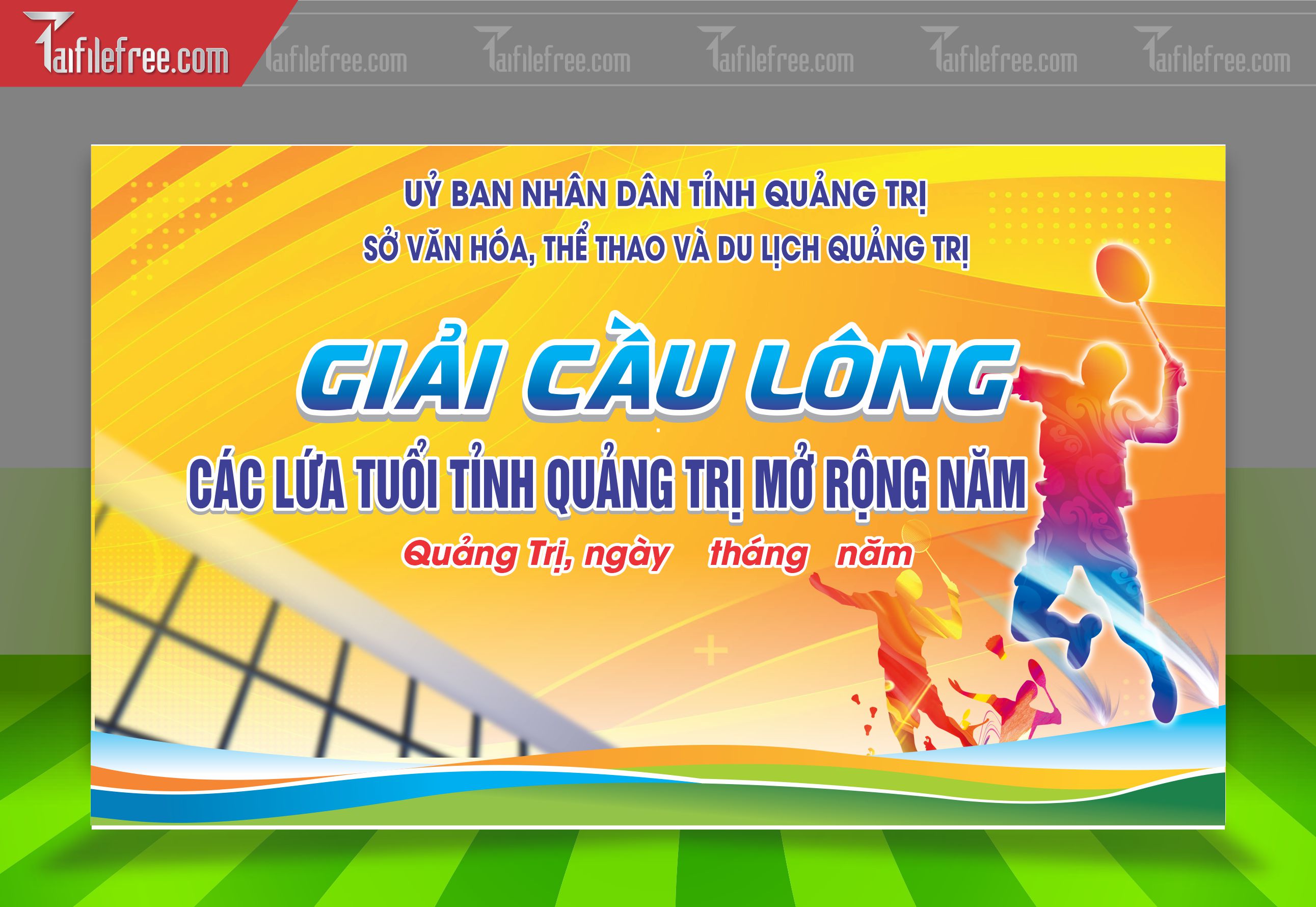 Mẫu Background Thể Thao Giải Cầu Lông Sinh Động, Ấn Tượng_TTK86