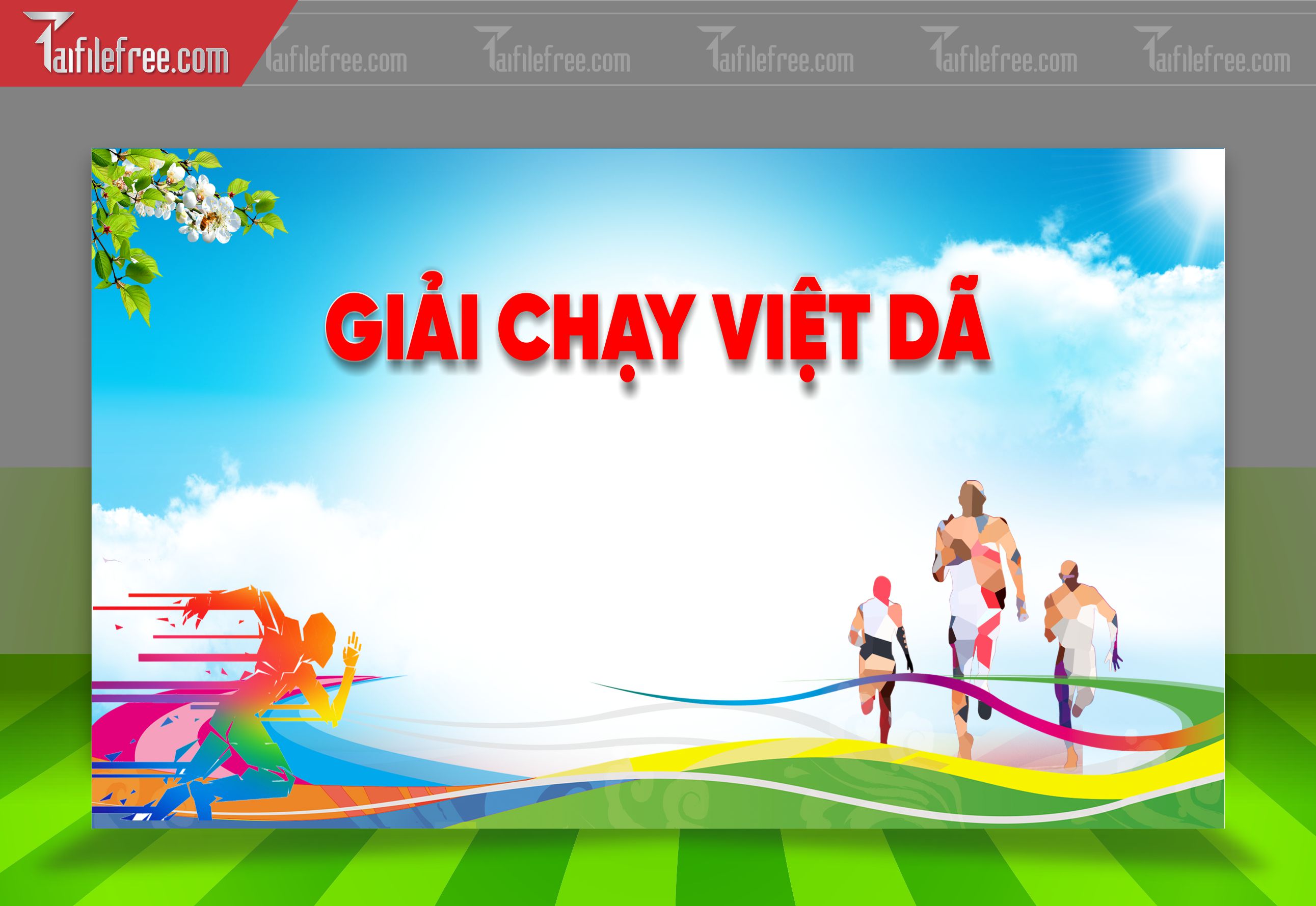 Mẫu Background Thể Thao Giải Việt Dã Sinh Động, Ấn Tượng_TTK94