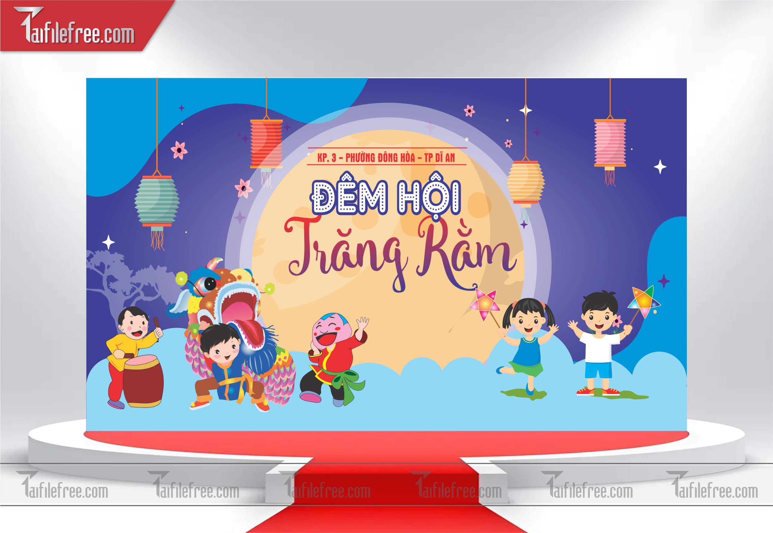 Mẫu Backdrop Trung Thu Đẹp Mắt Sáng Tạo_TTV05