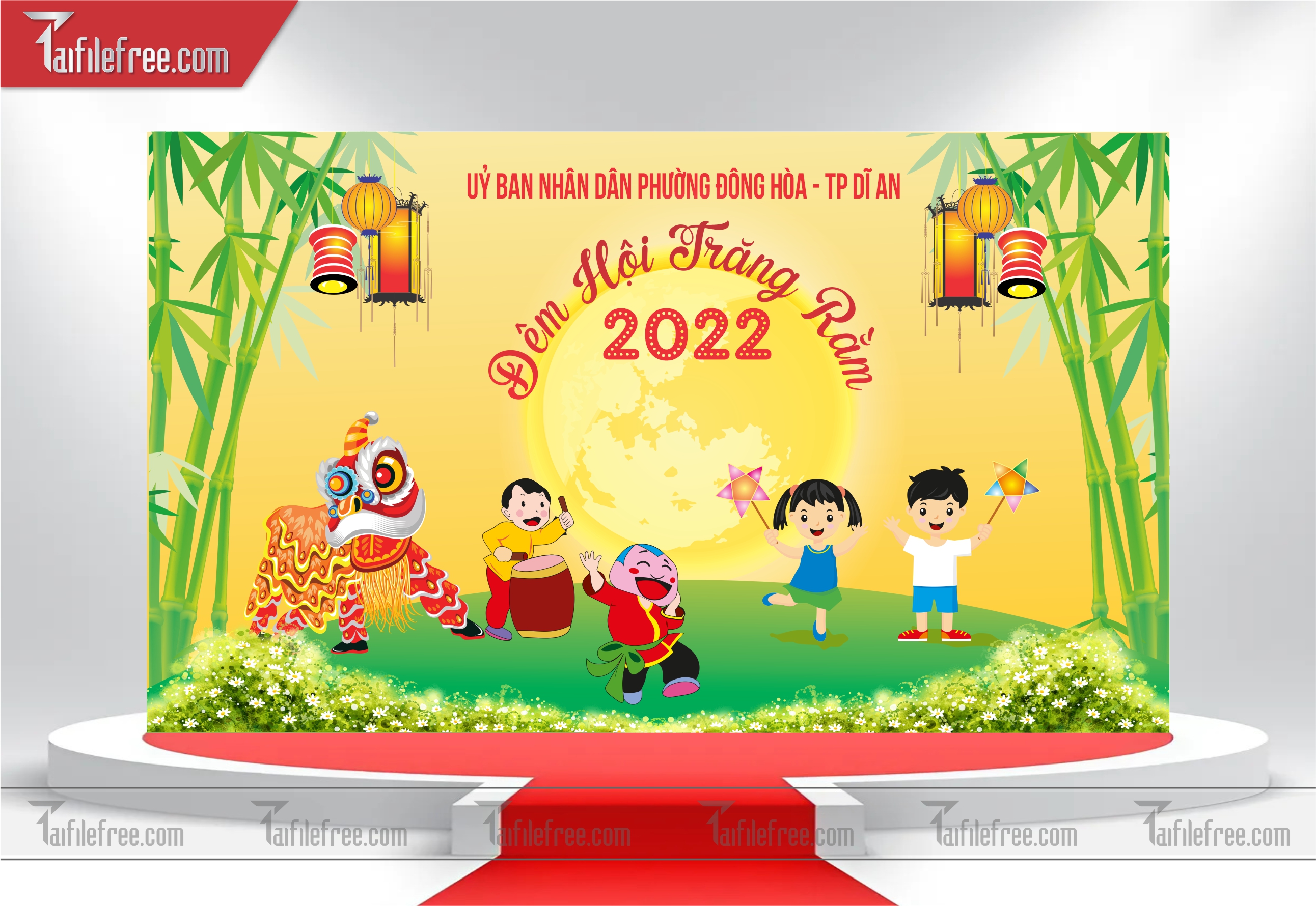 Mẫu Backdrop Trung Thu Đẹp Mắt Sáng Tạo_TTV10