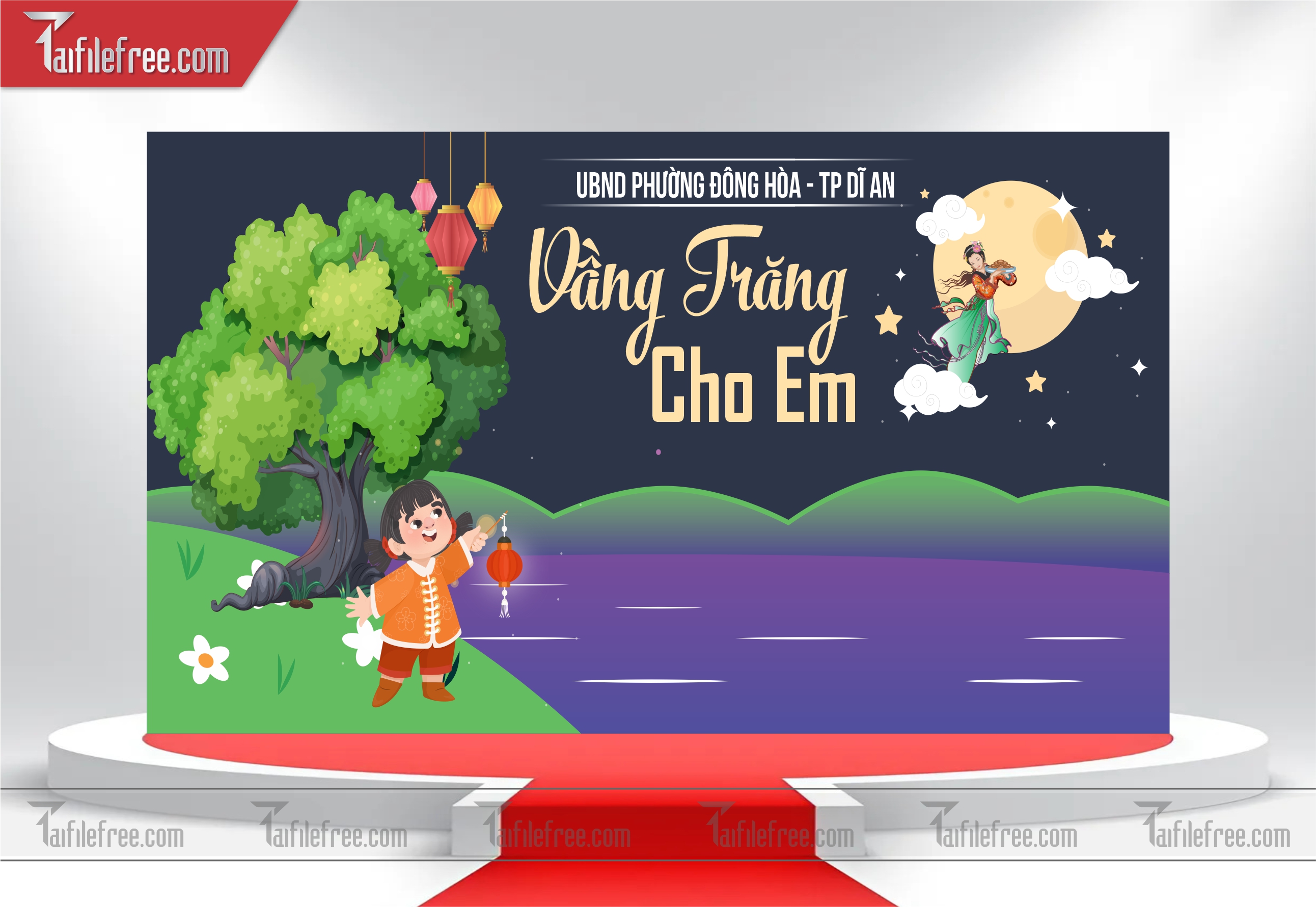 Mẫu Backdrop Trung Thu Đẹp Mắt Sáng Tạo_TTV14