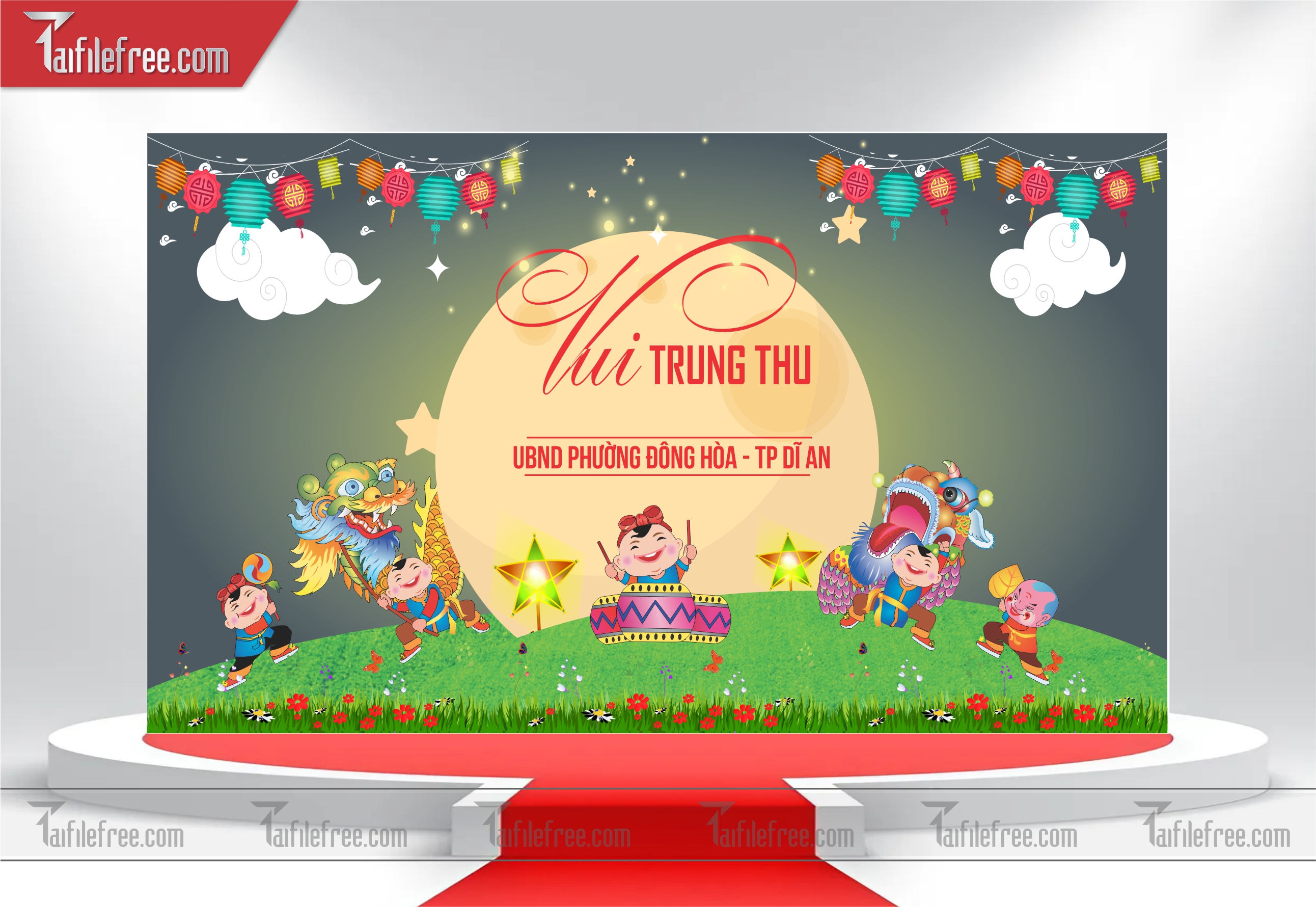 Mẫu Backdrop Trung Thu Đẹp Mắt Sáng Tạo_TTV15