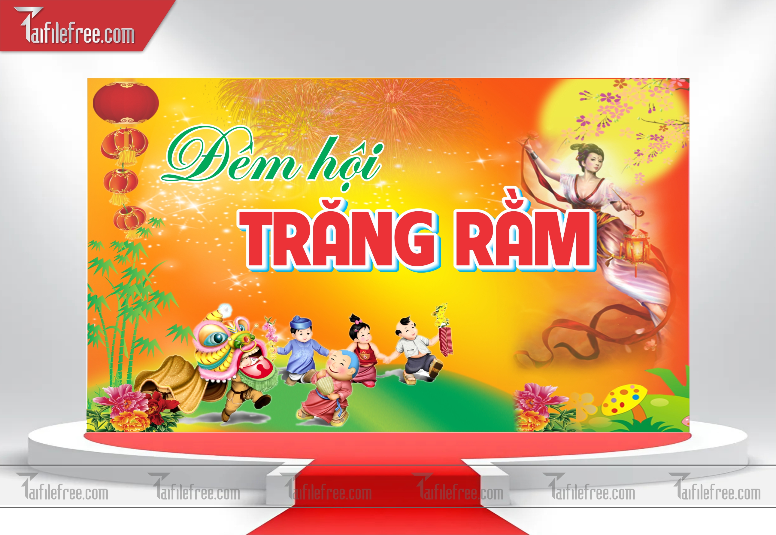 Mẫu Backdrop Trung Thu Đẹp Mắt Sáng Tạo_TTV20