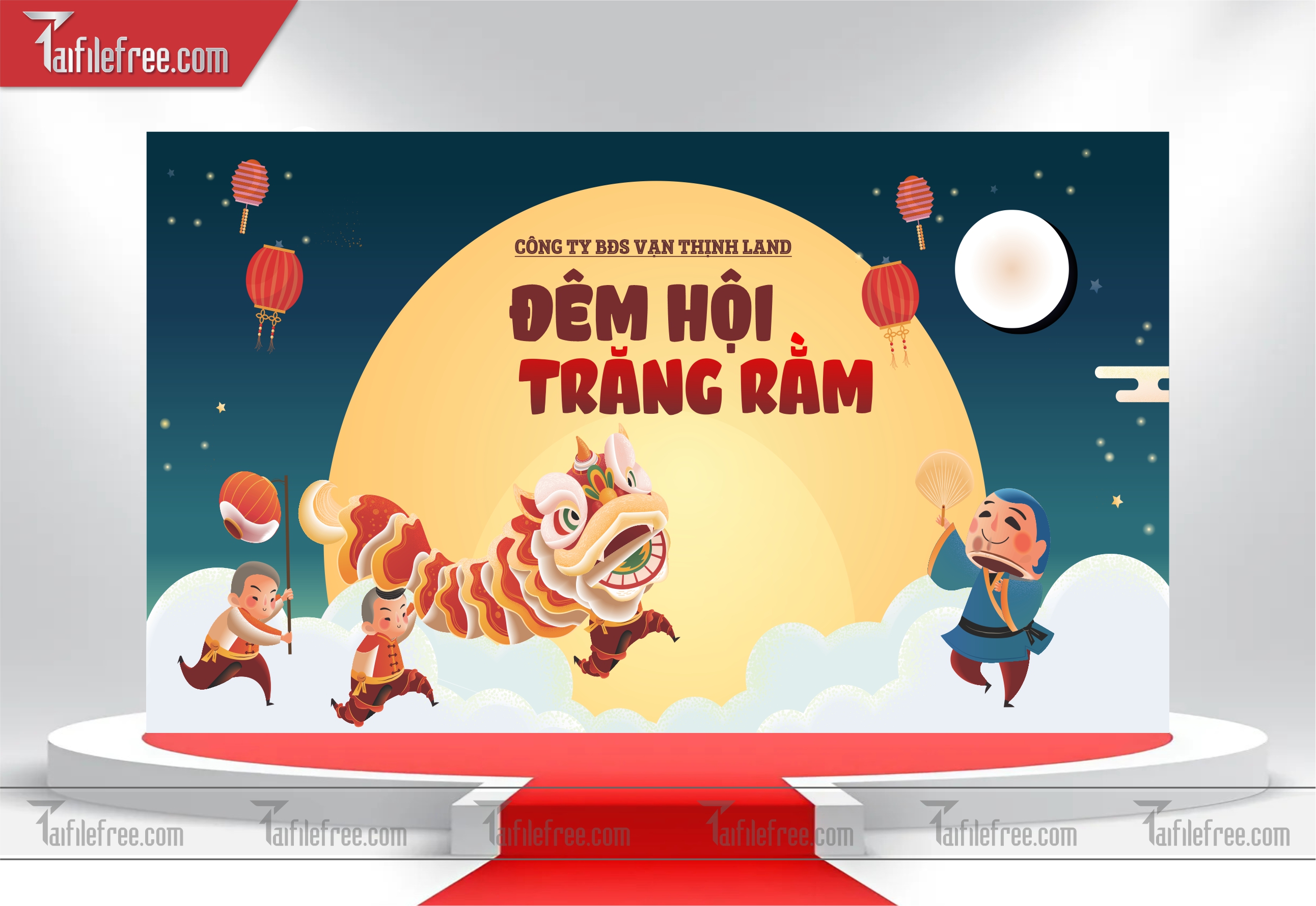 Mẫu Backdrop Trung Thu Đẹp Mắt Sáng Tạo_TTV28