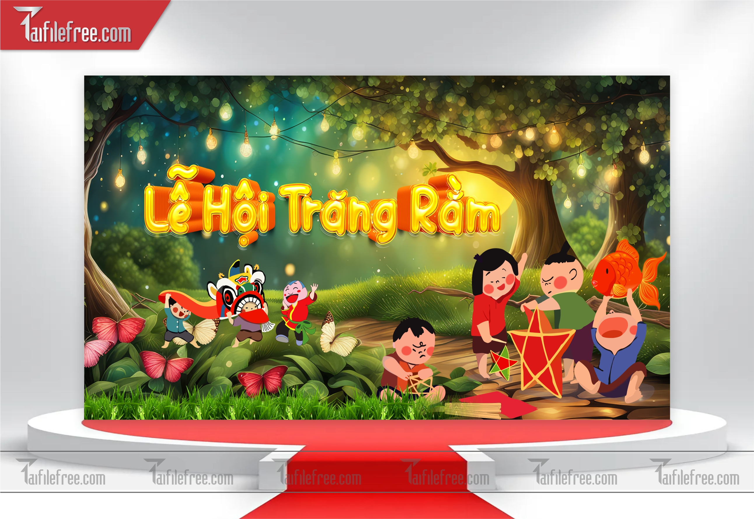 Mẫu Backdrop Trung Thu Đẹp Mắt Sáng Tạo_TTV31