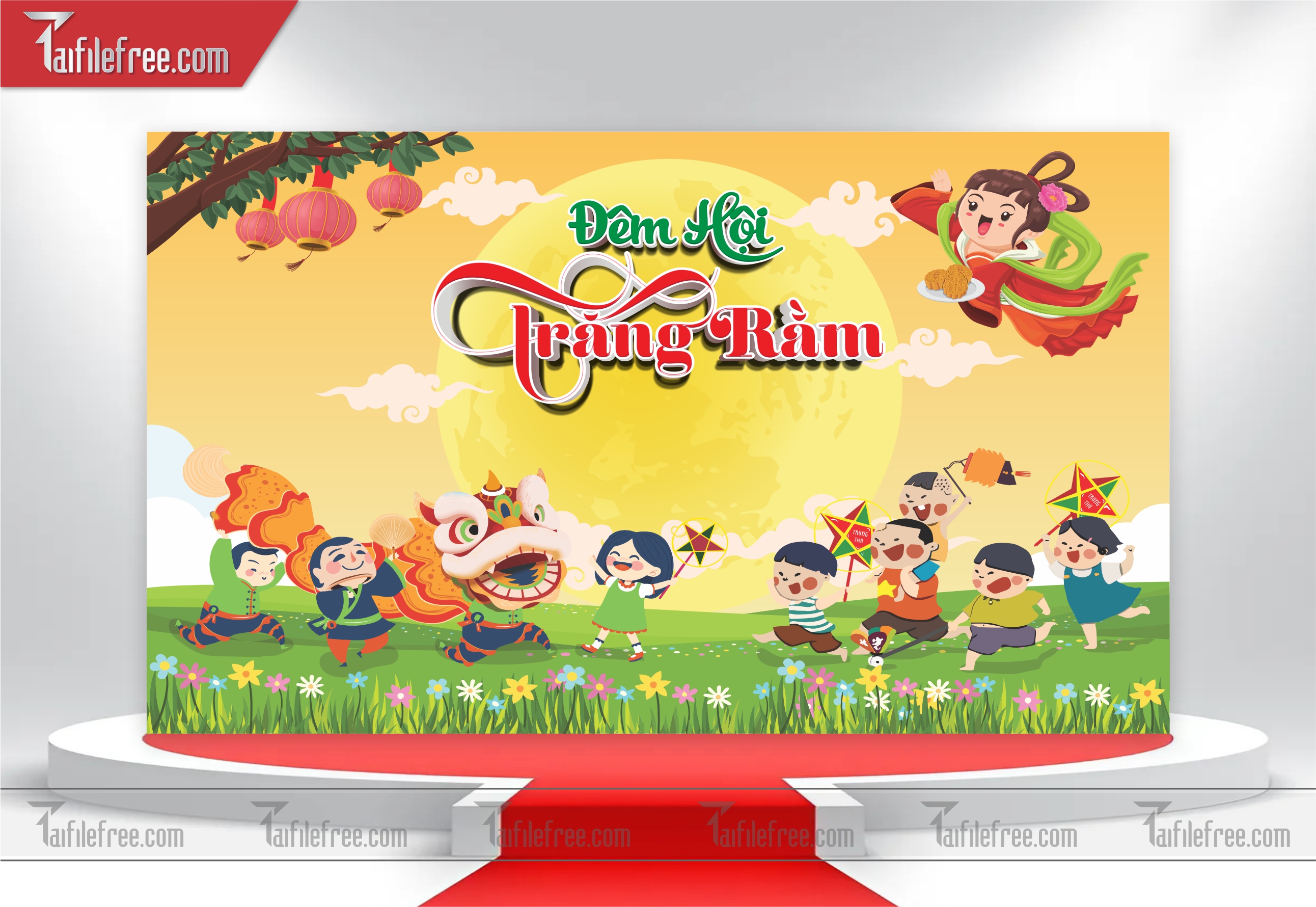 Mẫu Backdrop Trung Thu Đẹp Mắt Sáng Tạo_TTV40