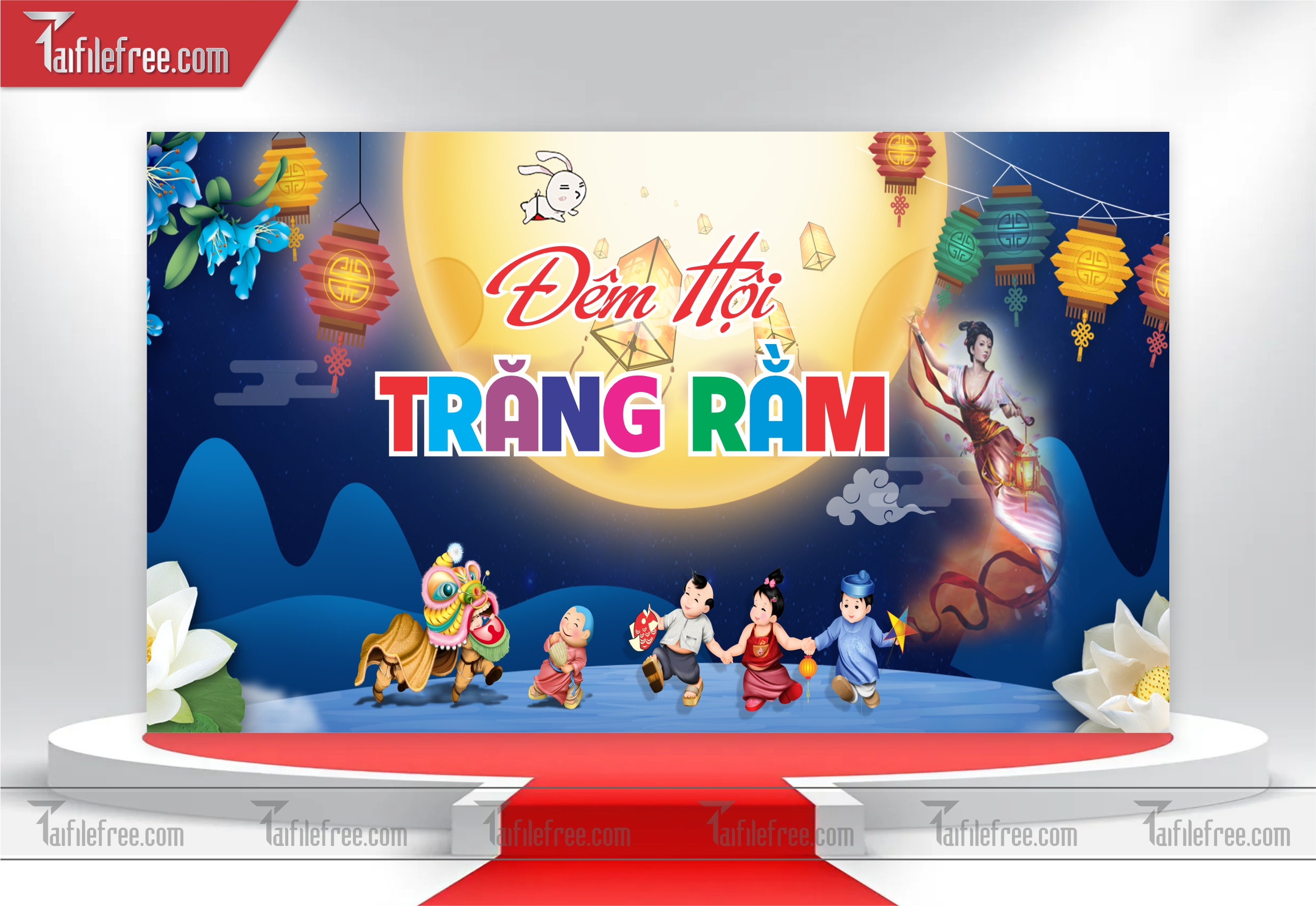 Mẫu Backdrop Trung Thu Đẹp Mắt Sáng Tạo_TTV42