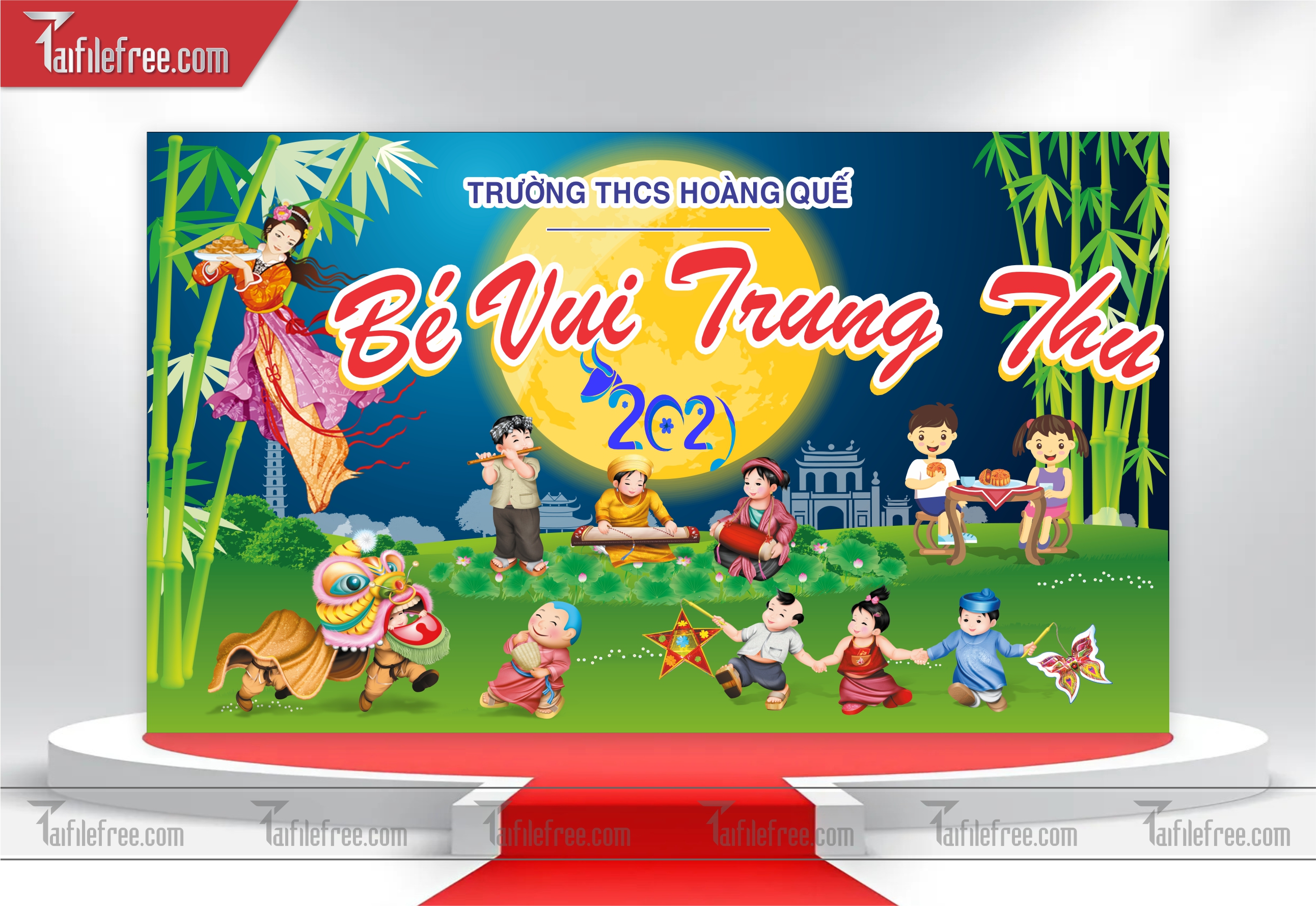 Mẫu Backdrop Trung Thu Đẹp Mắt Sáng Tạo_TTV43