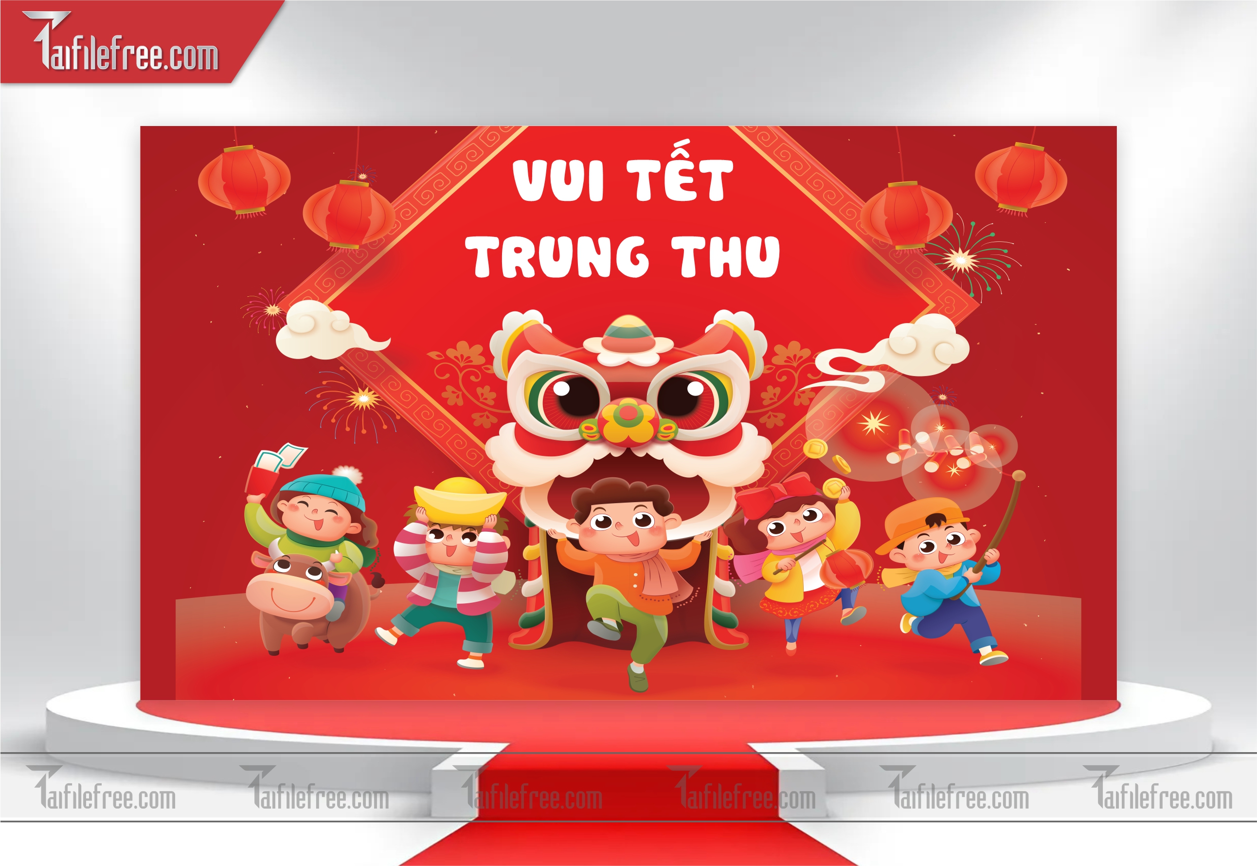 Mẫu Backdrop Trung Thu Đẹp Mắt Sáng Tạo_TTV44