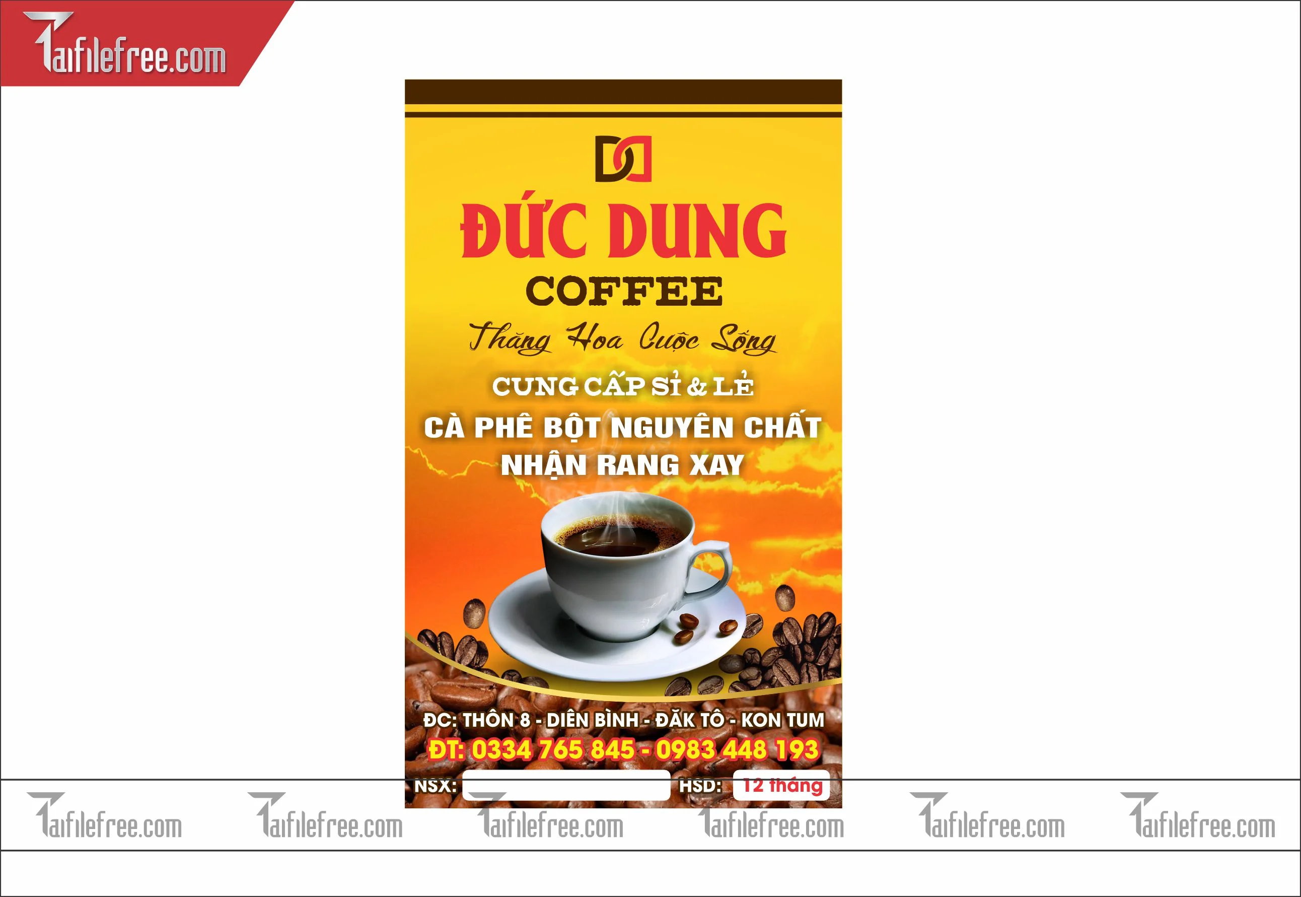 Vector Mẫu Thiết Kế Hộp Giấy Coffee_TVH07