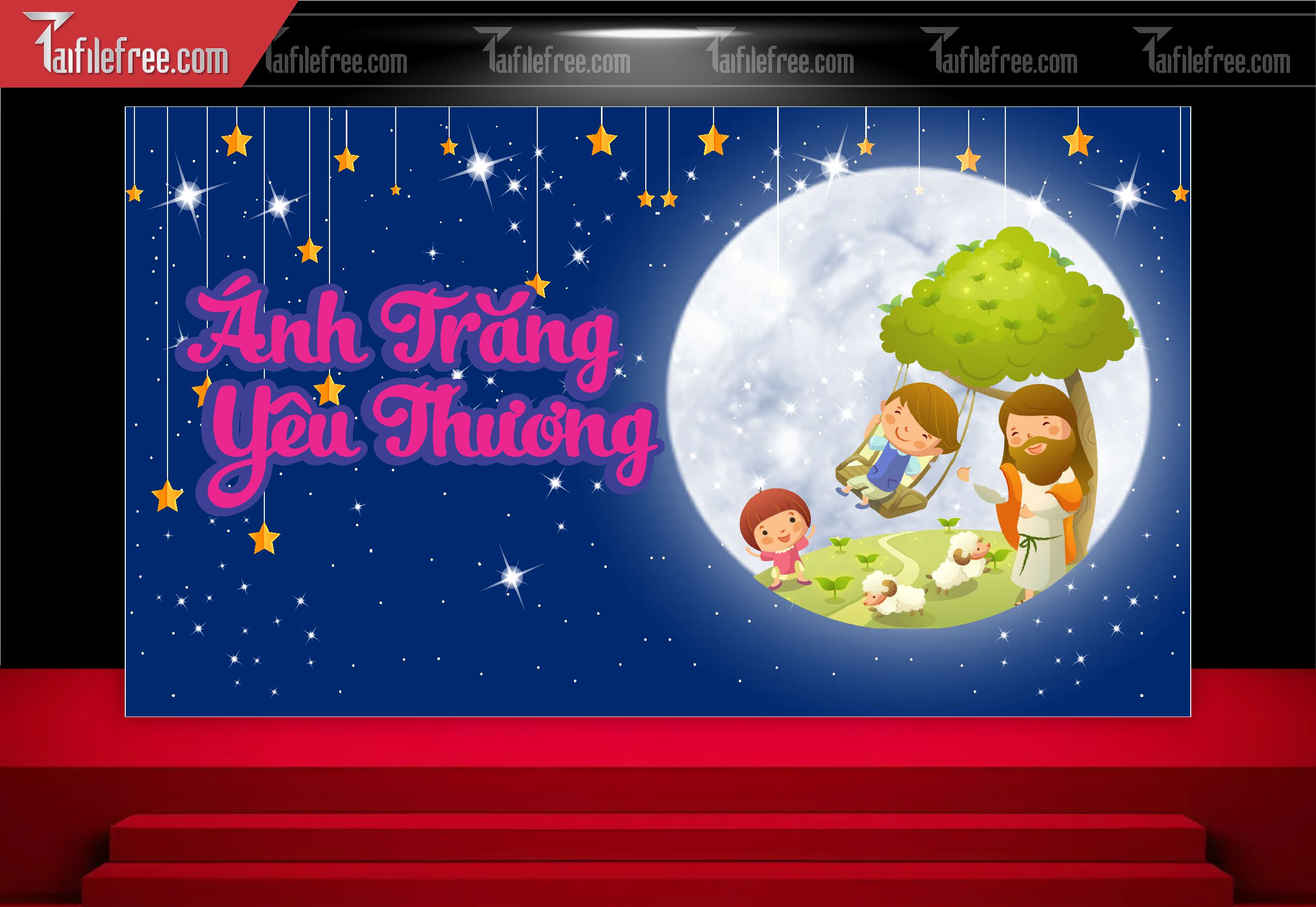 Mẫu Backdrop Trung Thu Đẹp Mắt Sáng Tạo_TTV102