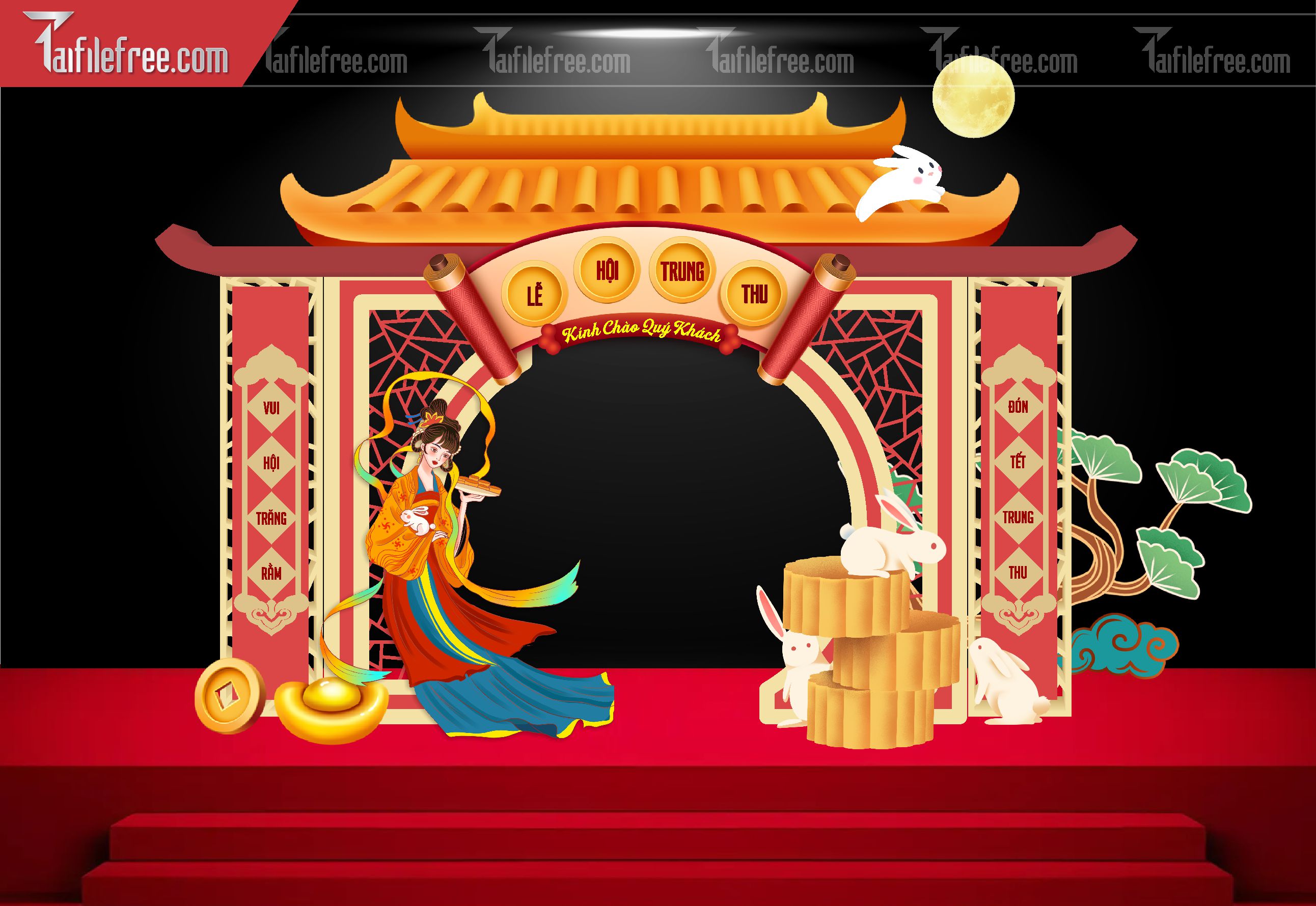 Mẫu Backdrop Trung Thu Đẹp Mắt Sáng Tạo_TTV126