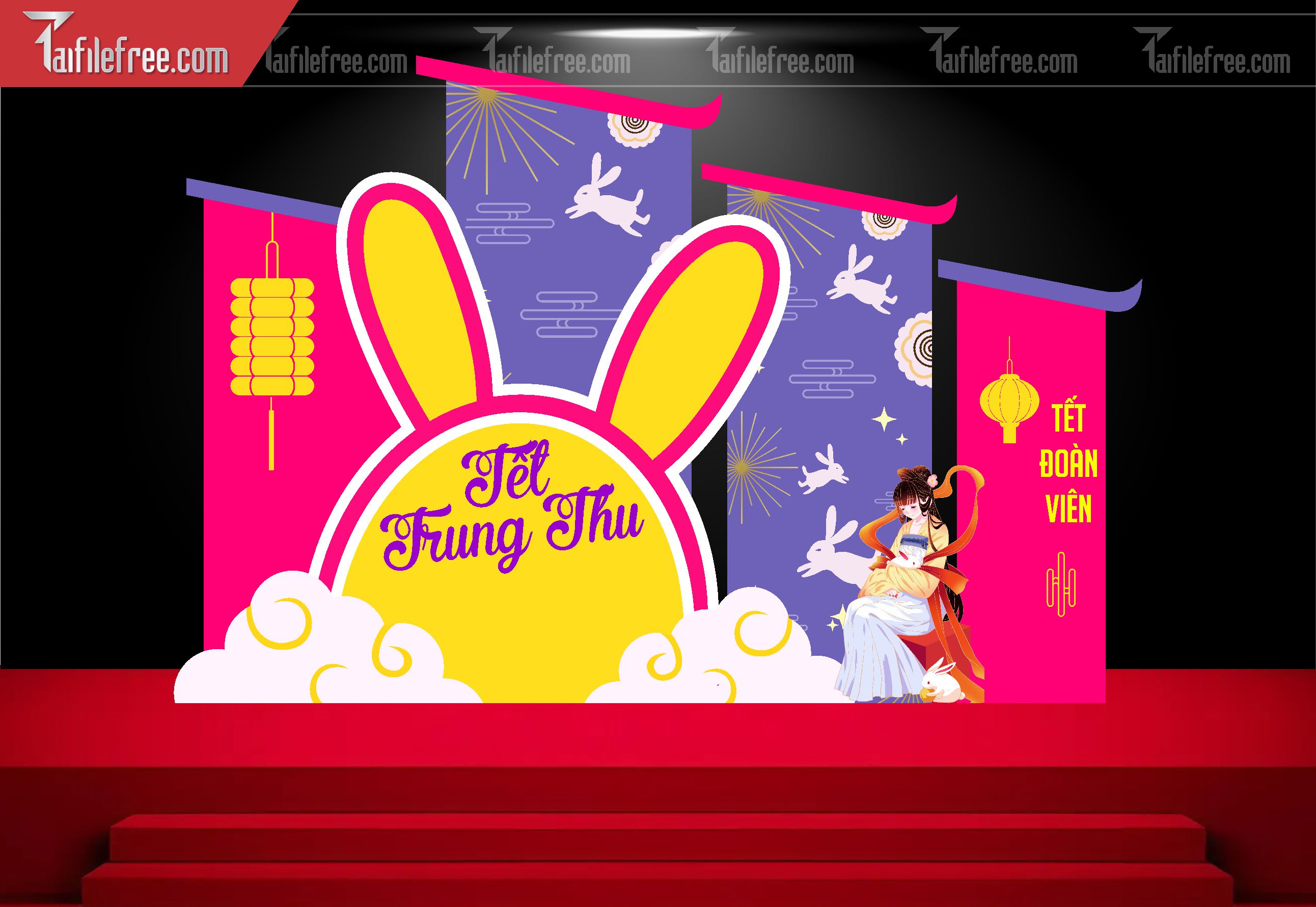 Mẫu Backdrop Trung Thu Đẹp Mắt Sáng Tạo_TTV130