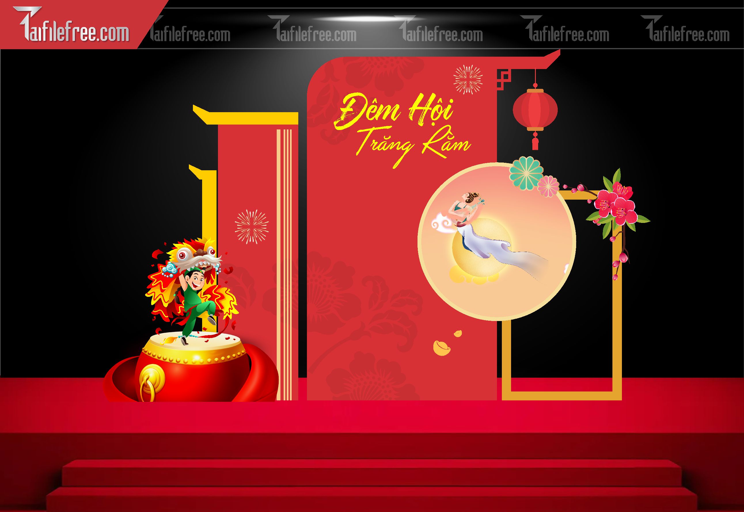 Mẫu Backdrop Trung Thu Đẹp Mắt Sáng Tạo_TTV135