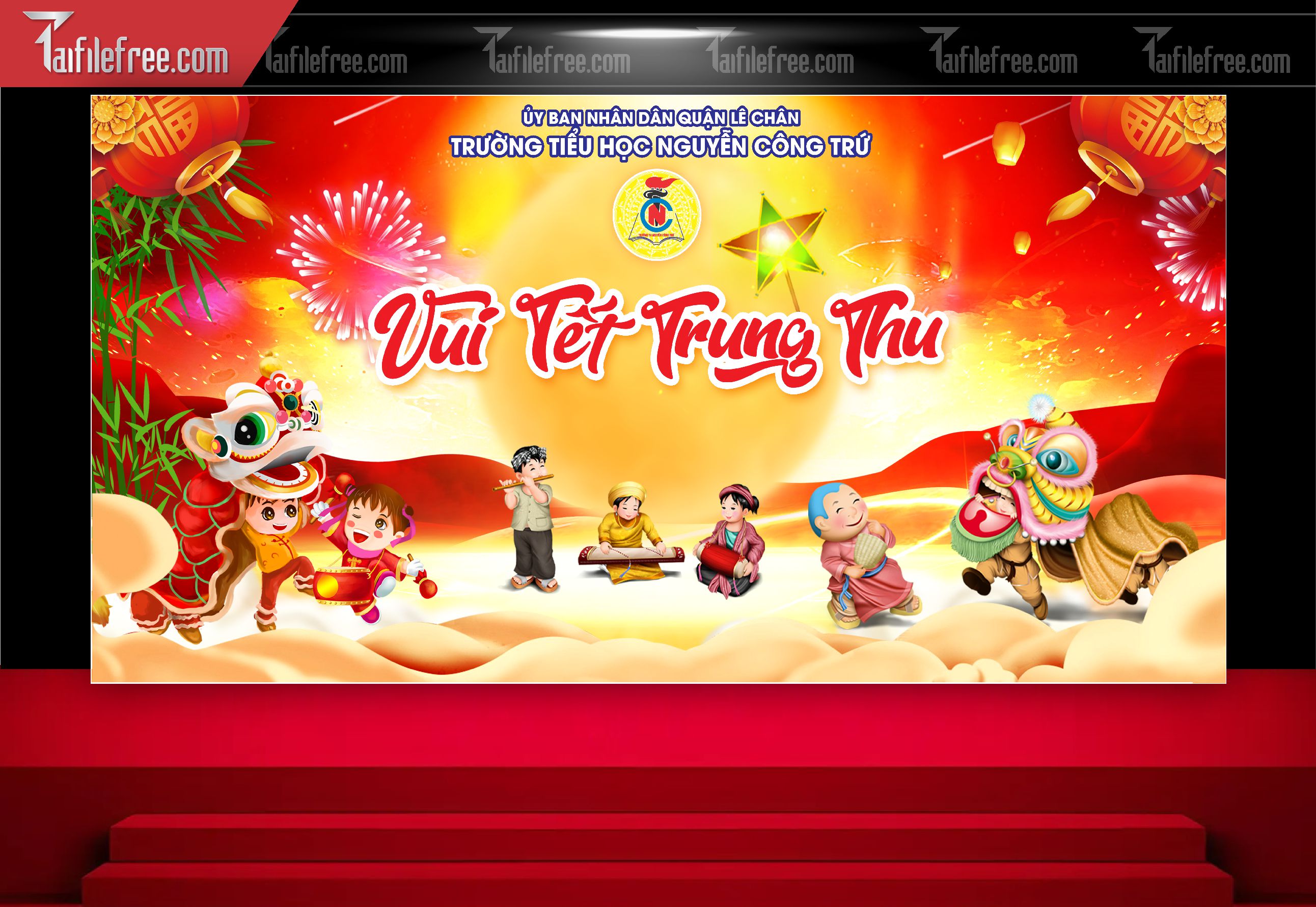 Mẫu Backdrop Trung Thu Đẹp Mắt Sáng Tạo_TTV147