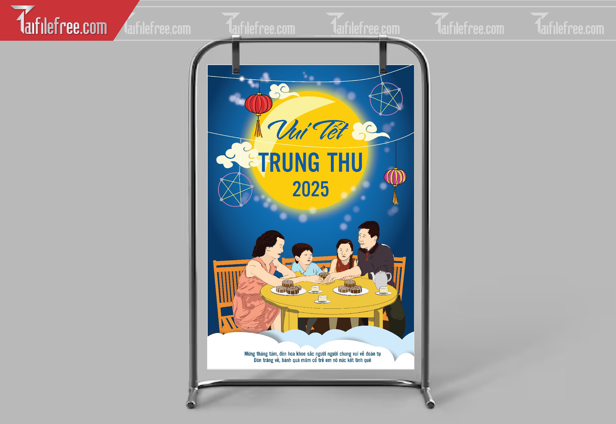 Mẫu Backdrop, Banner Trung Thu Đẹp Mắt Sáng Tạo_TTV150