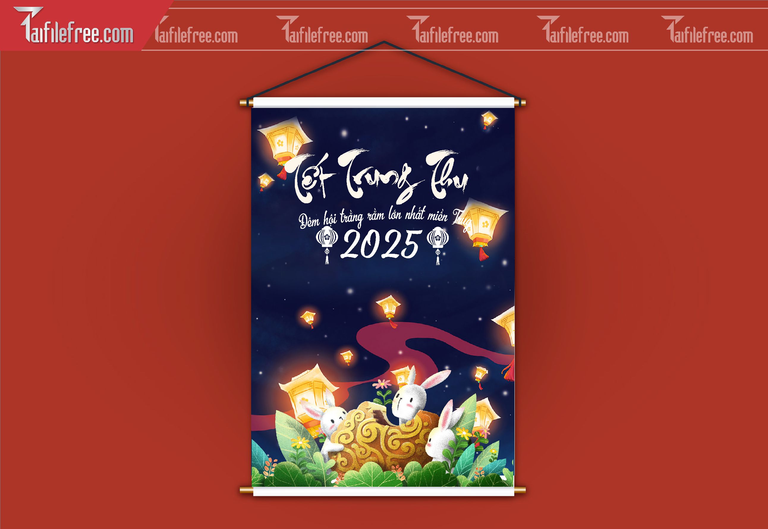 Mẫu Backdrop, Banner Trung Thu Đẹp Mắt Sáng Tạo_TTV157