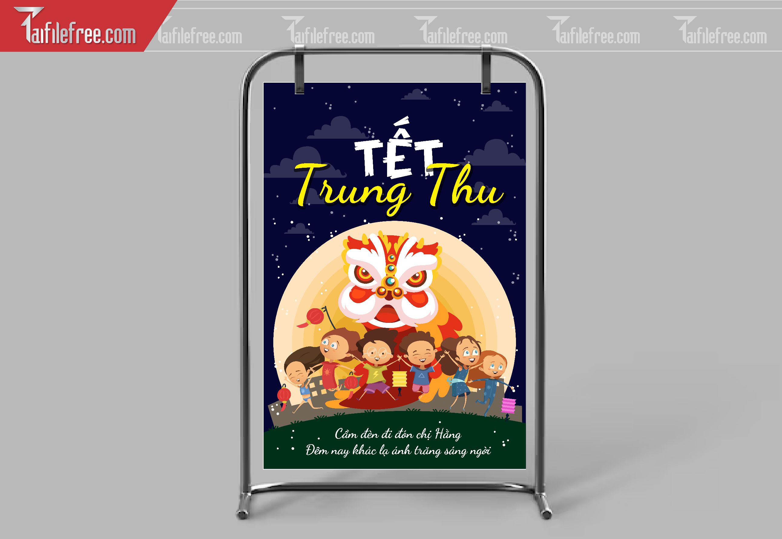 Mẫu Backdrop, Banner Trung Thu Đẹp Mắt Sáng Tạo_TTV164