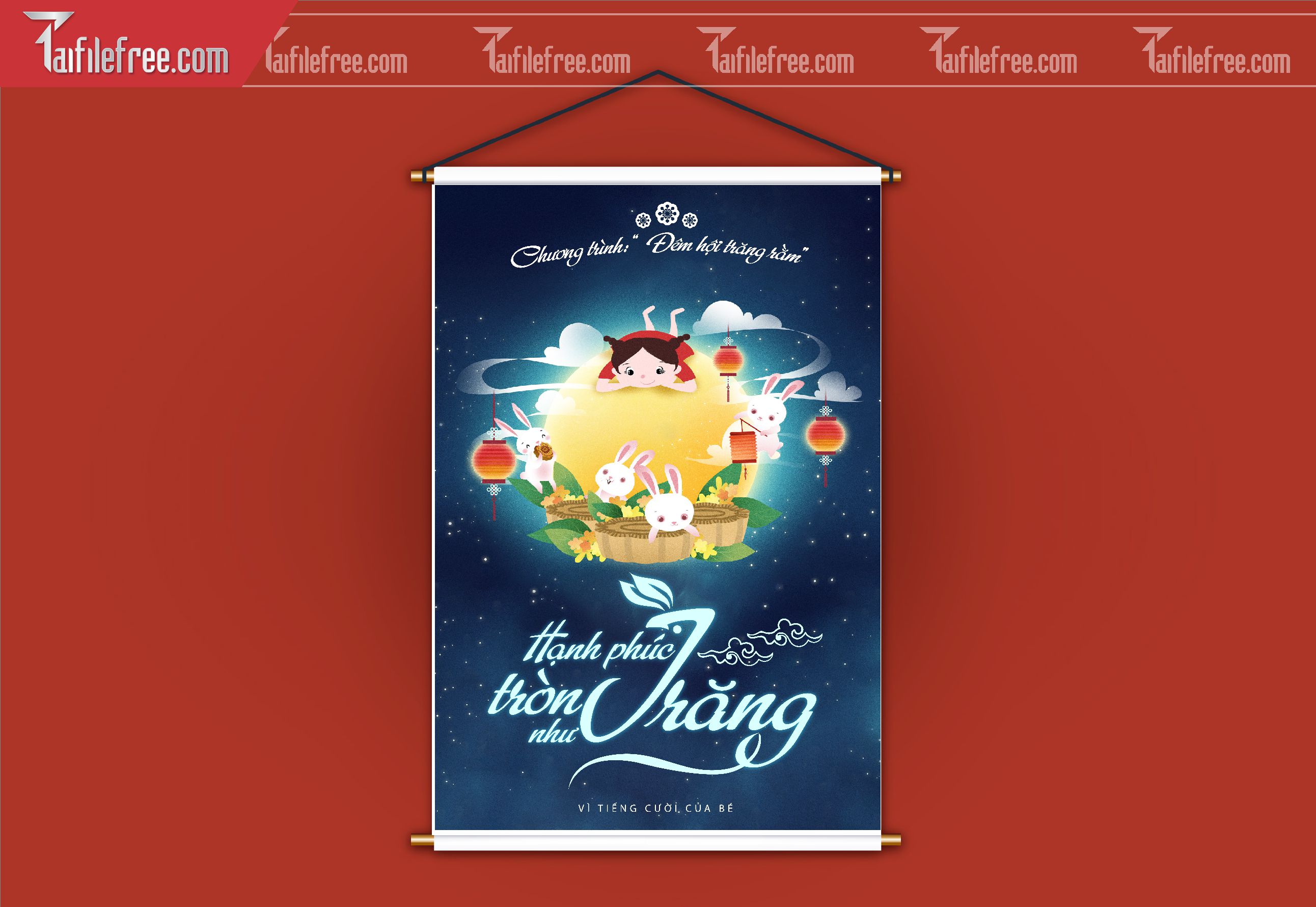 Mẫu Backdrop, Banner Trung Thu Đẹp Mắt Sáng Tạo_TTV185