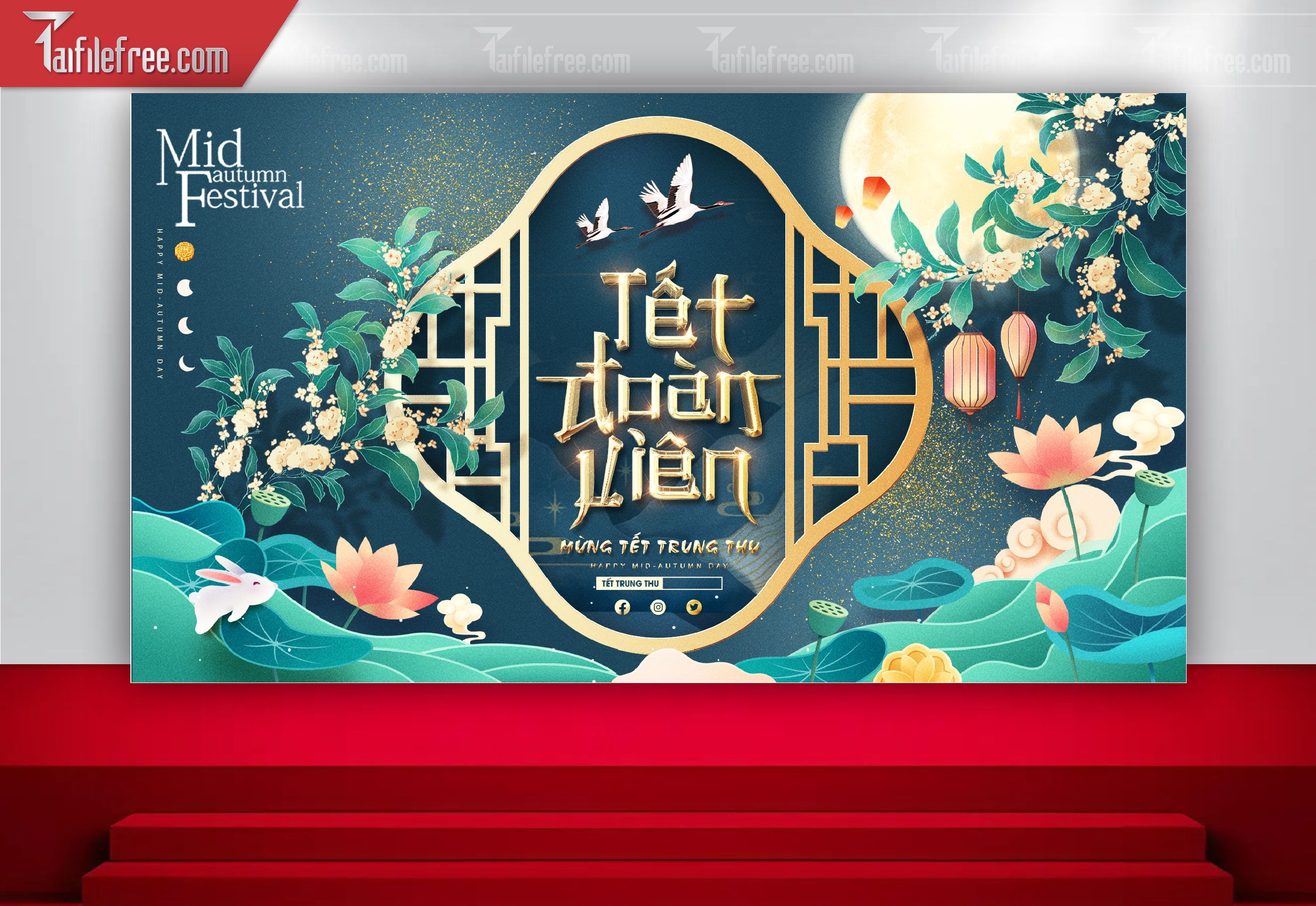 Mẫu Backdrop Trung Thu Đẹp Mắt Sáng Tạo_TTV192