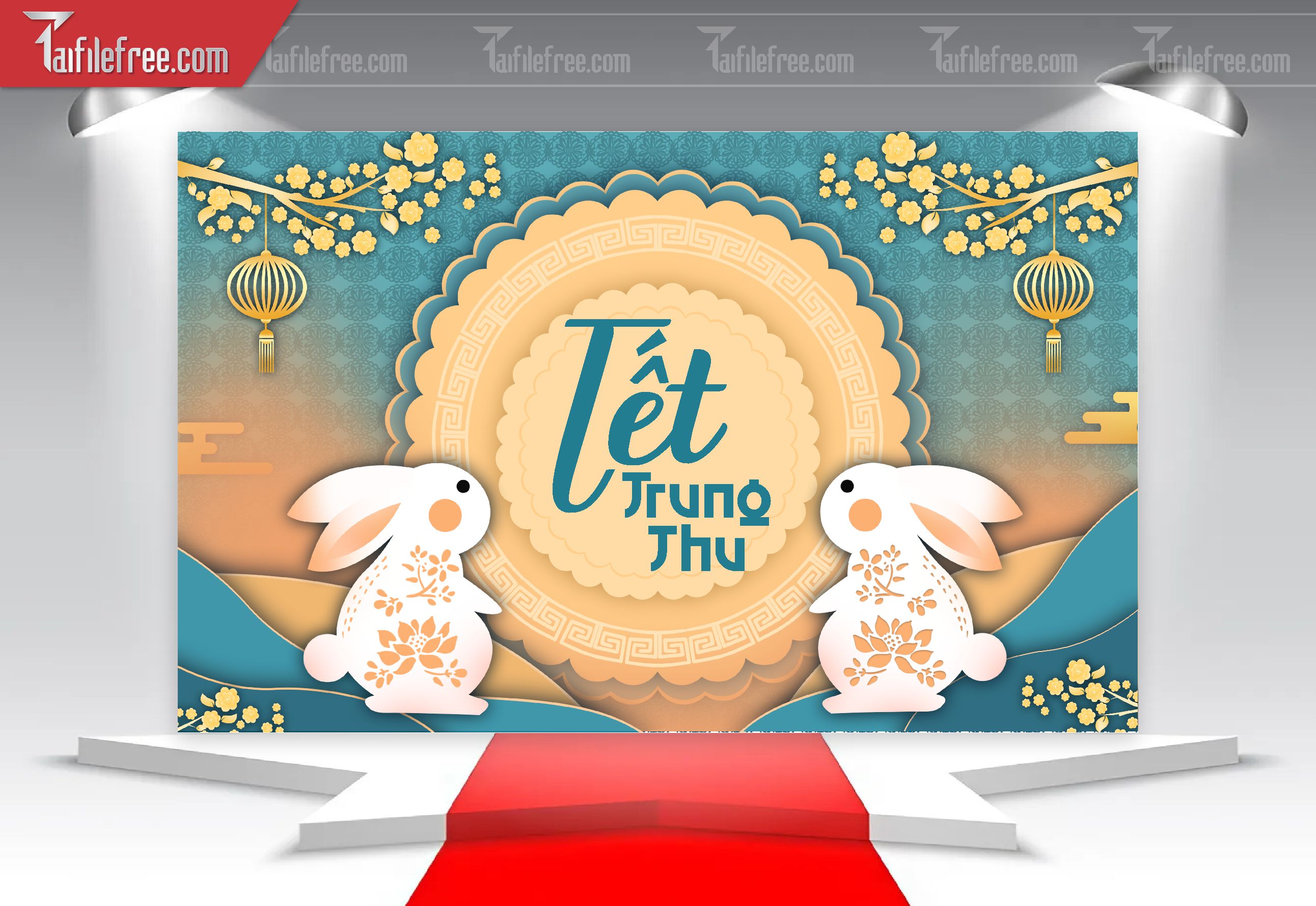 Mẫu Backdrop Trung Thu Đẹp Mắt Sáng Tạo_TTV49