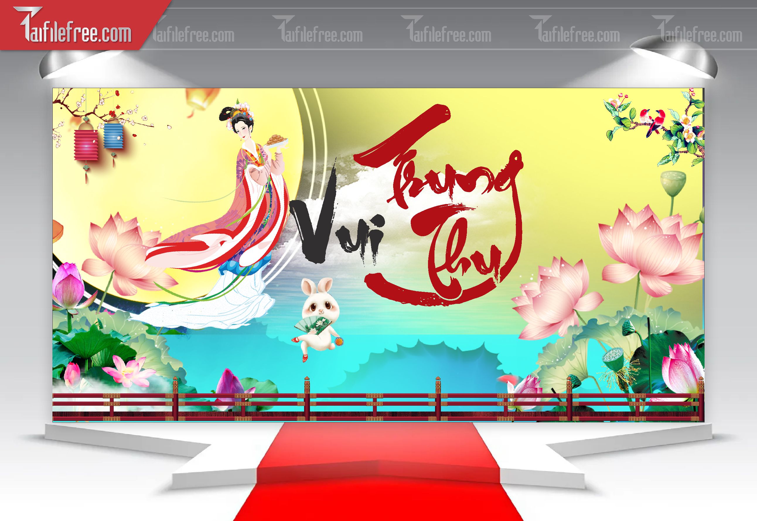 Mẫu Backdrop Trung Thu Đẹp Mắt Sáng Tạo_TTV53