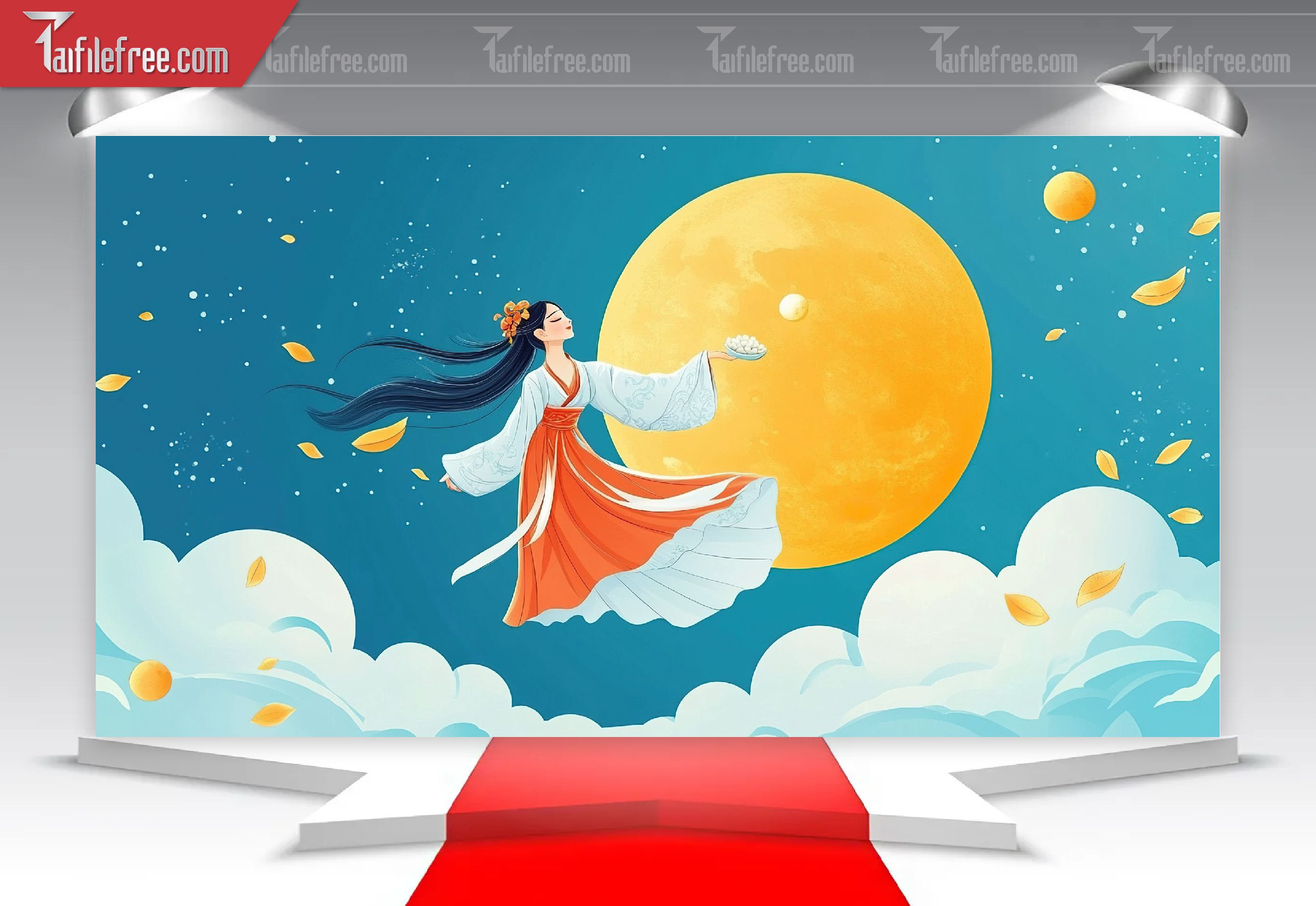 Mẫu Backdrop Trung Thu Đẹp Mắt Sáng Tạo_TTV54