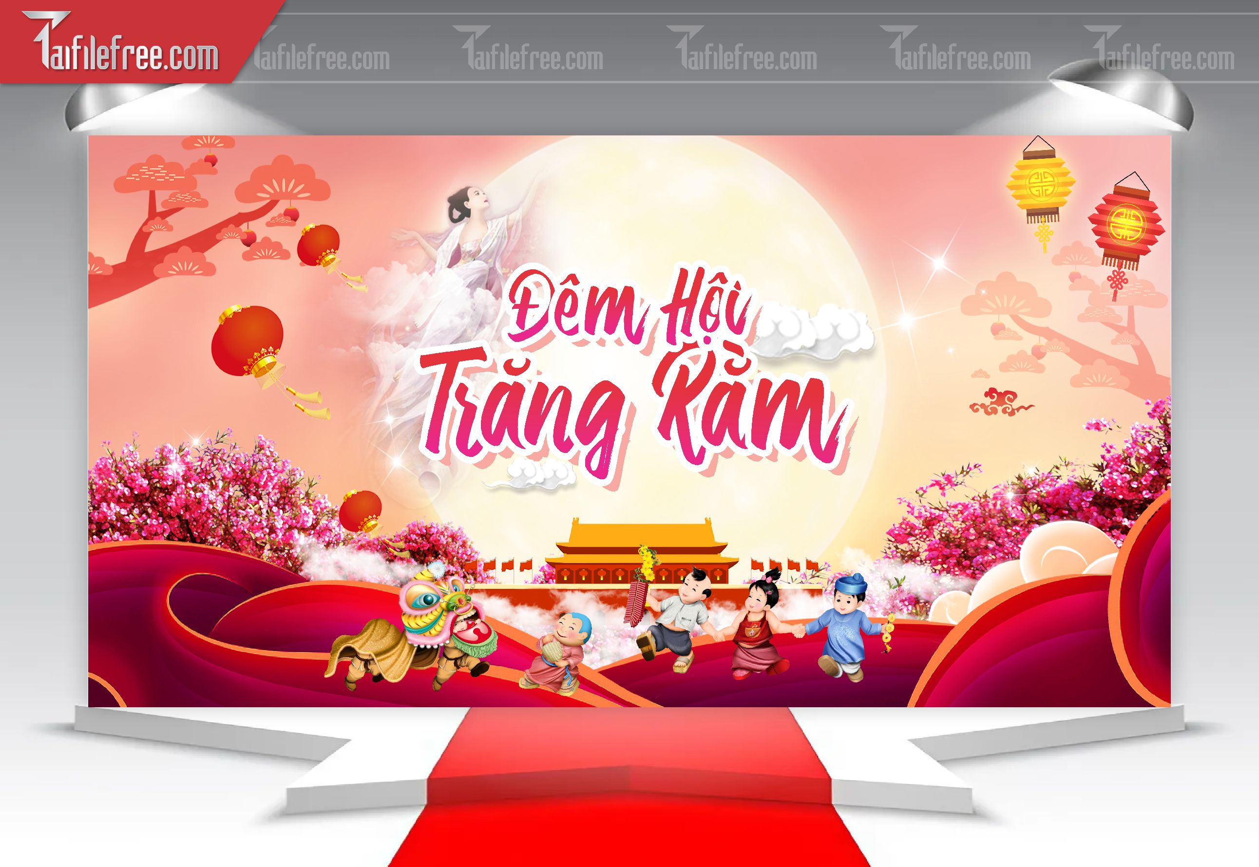 Mẫu Backdrop Trung Thu Đẹp Mắt Sáng Tạo_TTV56