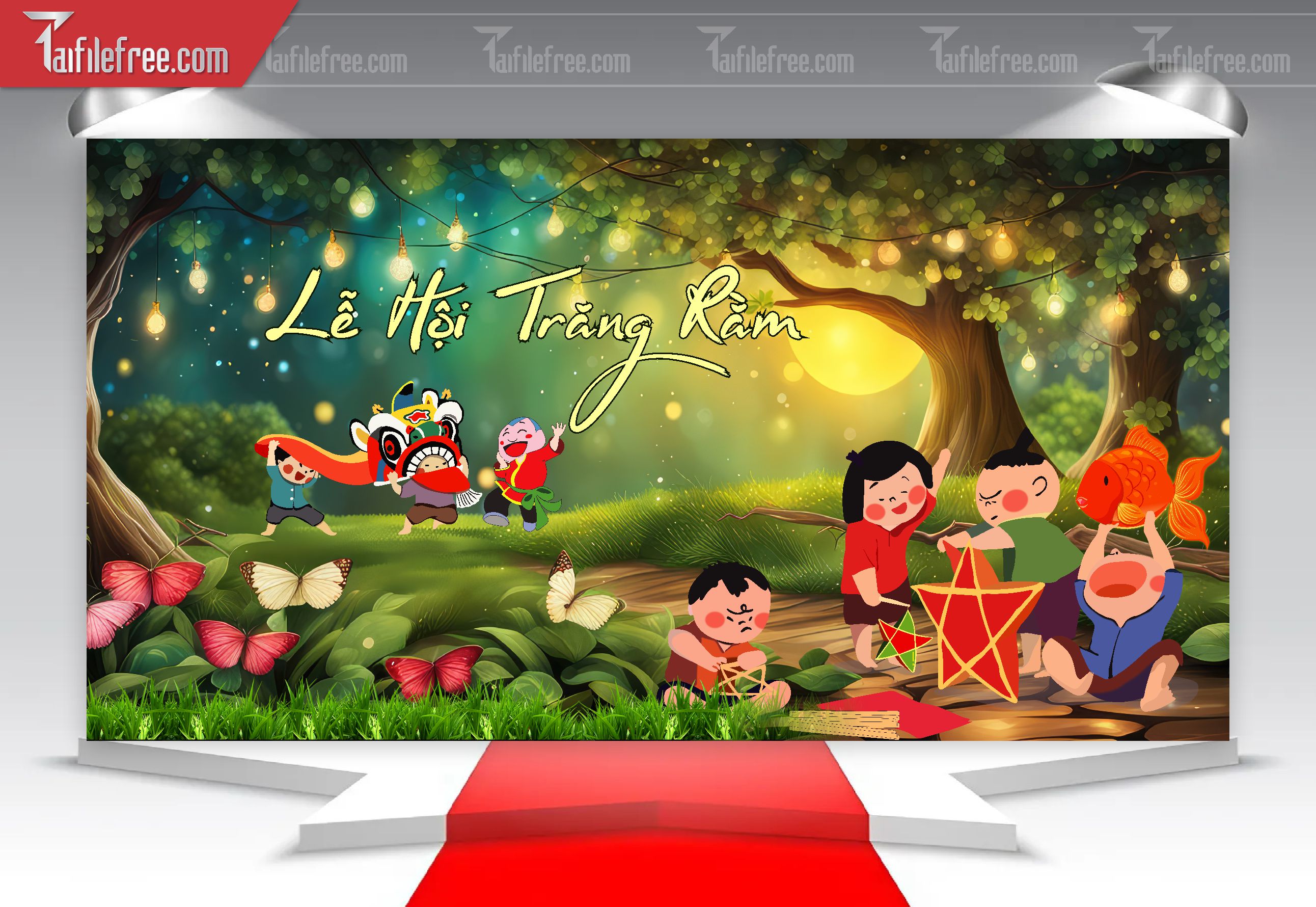 Mẫu Backdrop Trung Thu Đẹp Mắt Sáng Tạo_TTV66